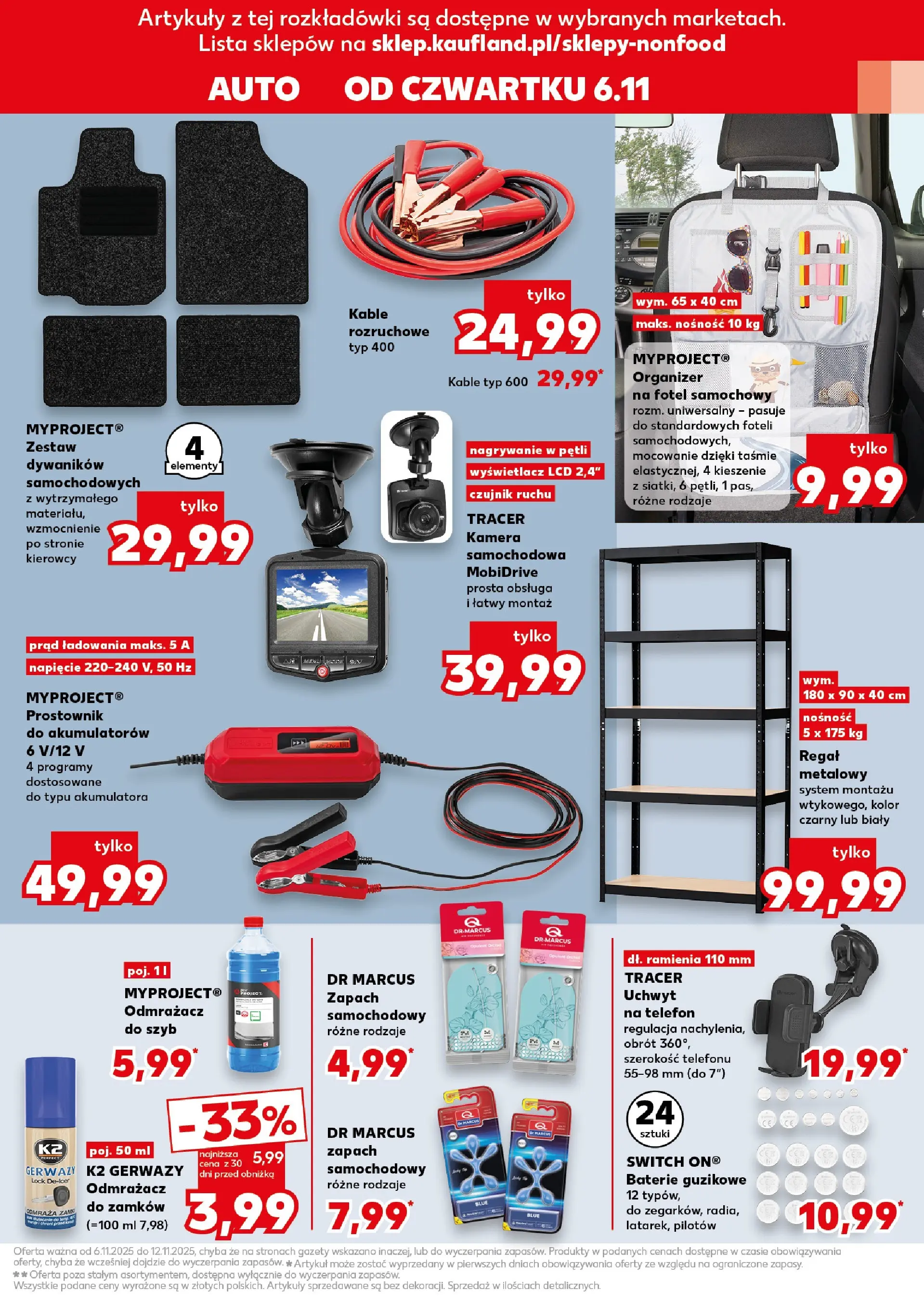 Kaufland gazetka - Mega okazje od 06.11.2025 - od jutra PDF | Strona: 11 | Produkty: Baterie, Prostownik, Zapach, Regał