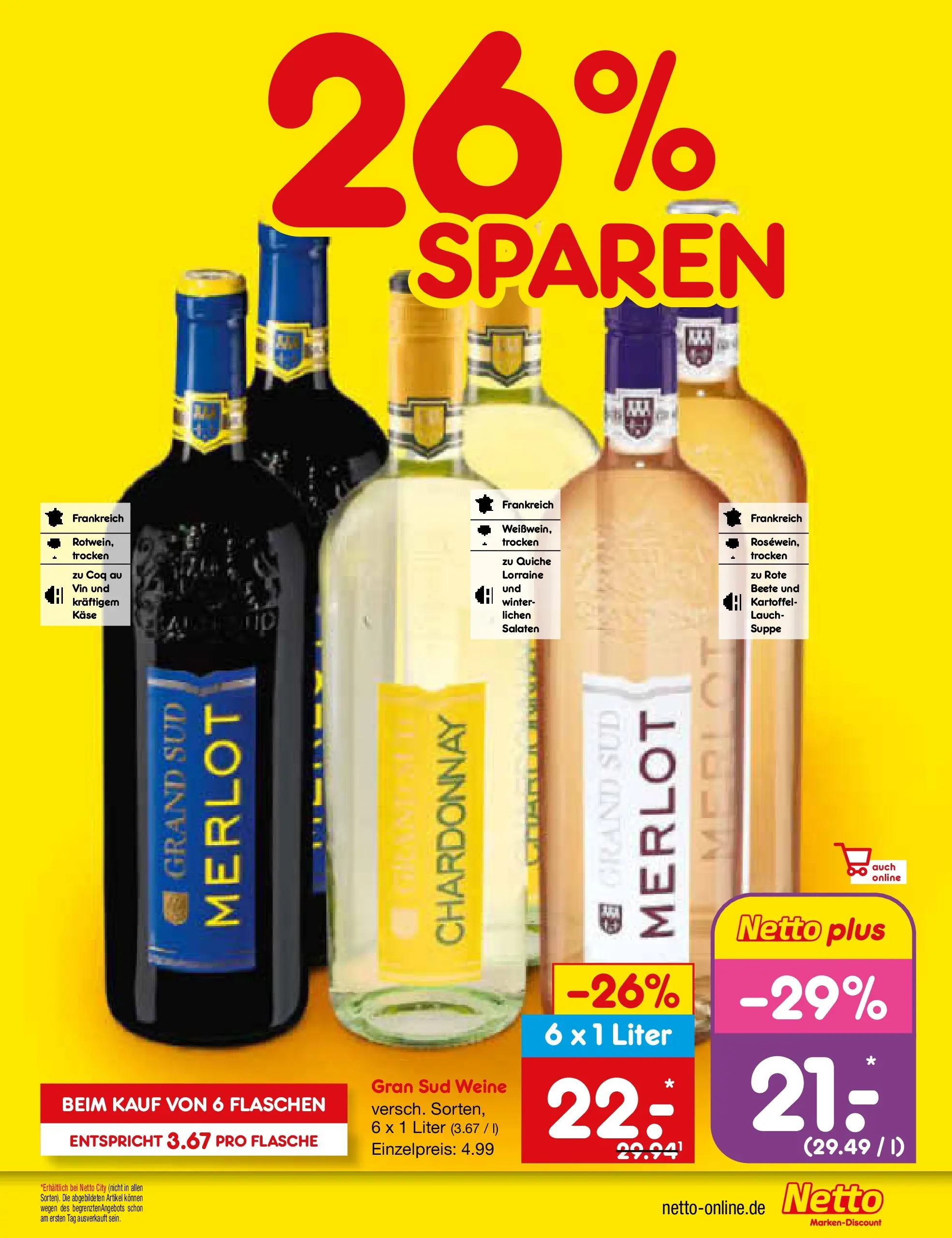 Netto Marken-Discount prospekt Ergolding	 (ab 09.11.2025) » Angebote | Seite: 23 | Produkte: Käse, Merlot, Grand sud