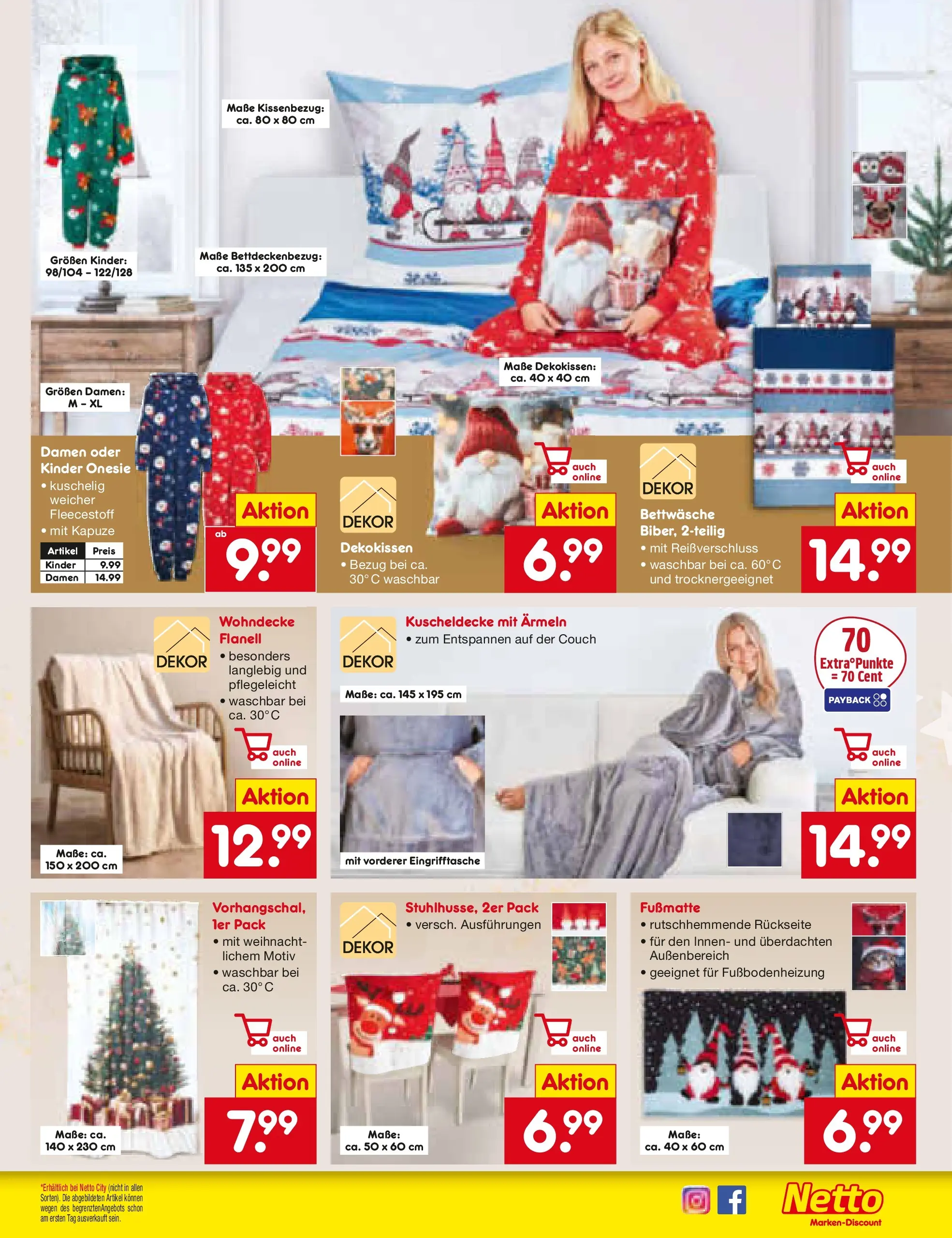 Netto Marken-Discount prospekt Ergolding	 (ab 09.11.2025) » Angebote | Seite: 39 | Produkte: Couch, Bettwäsche, Fußmatte