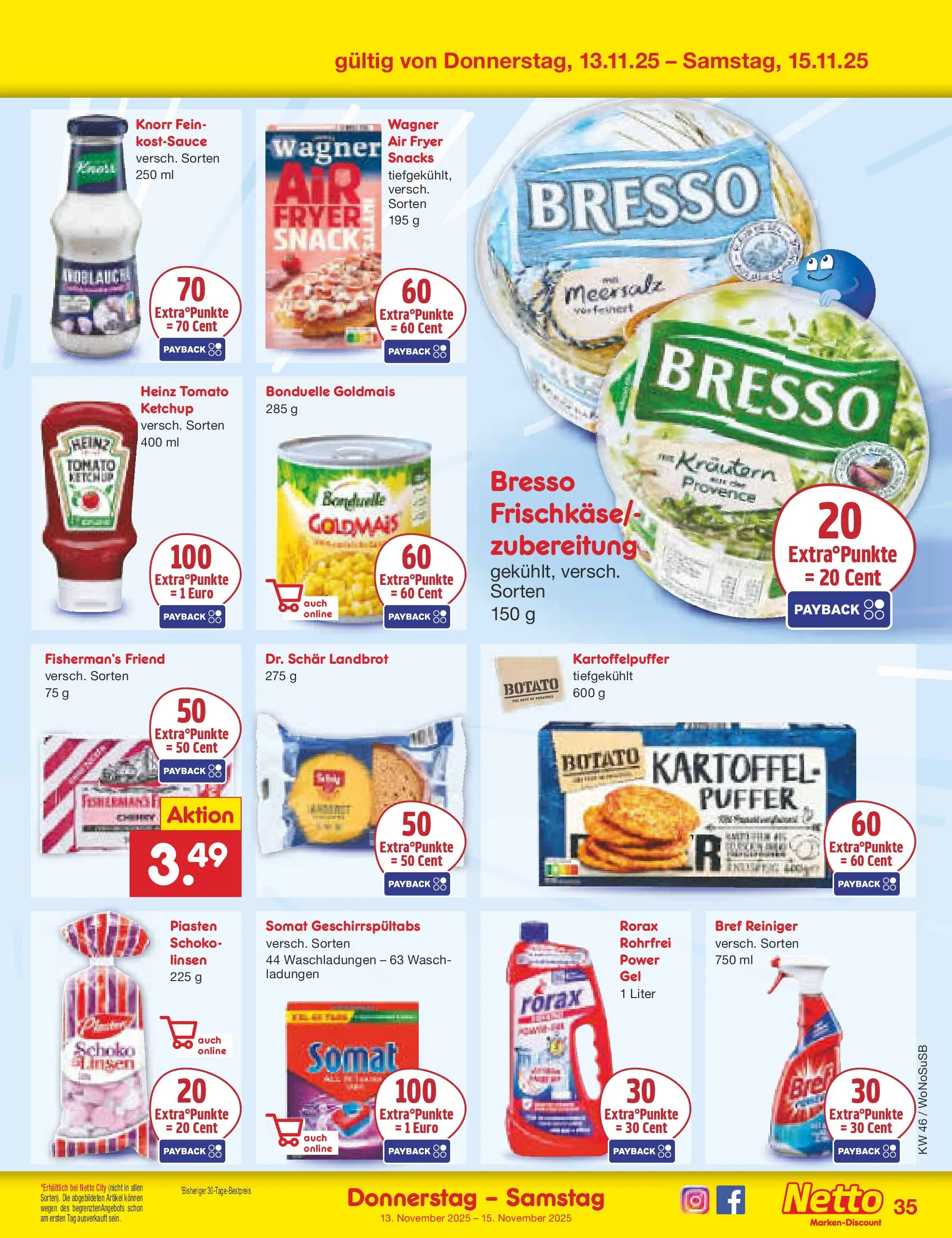 Netto Marken-Discount prospekt Lahnau	 (ab 10.11.2025) » Angebote | Seite: 43 | Produkte: Knorr, Bresso, Ketchup