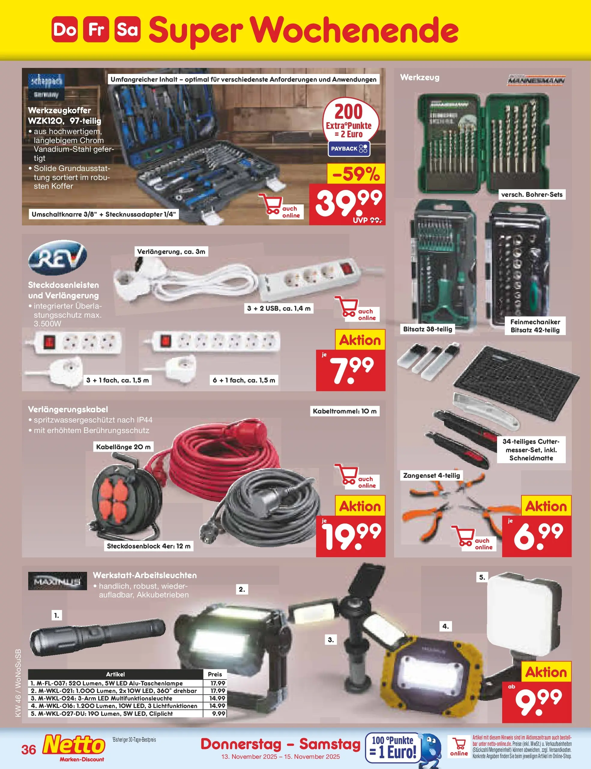 Netto Marken-Discount prospekt Lahnau	 (ab 10.11.2025) » Angebote | Seite: 44 | Produkte: Cutter, Koffer