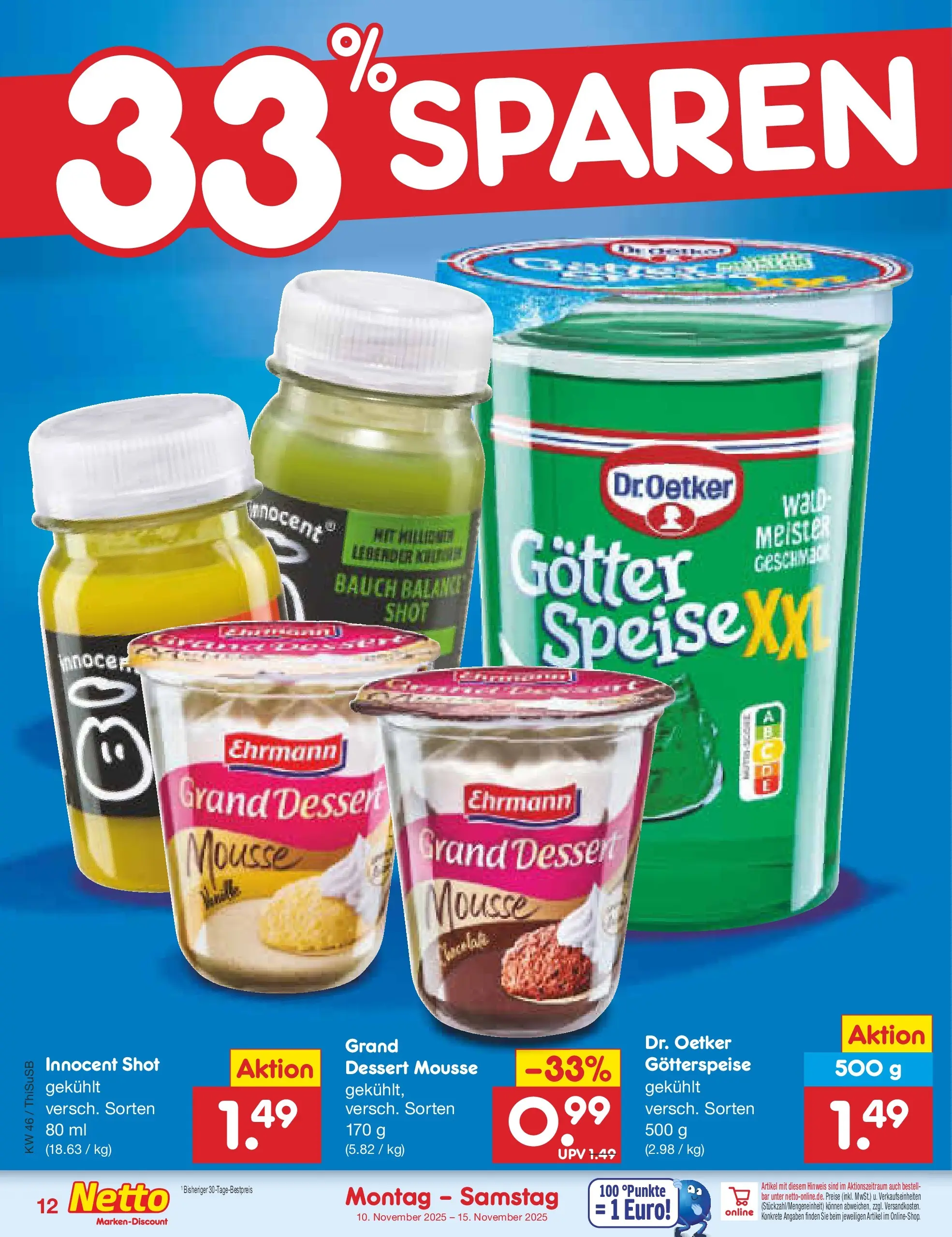 Netto Marken-Discount prospekt Pirna	 (ab 10.11.2025) » Angebote | Seite: 12 | Produkte: Ehrmann grand dessert