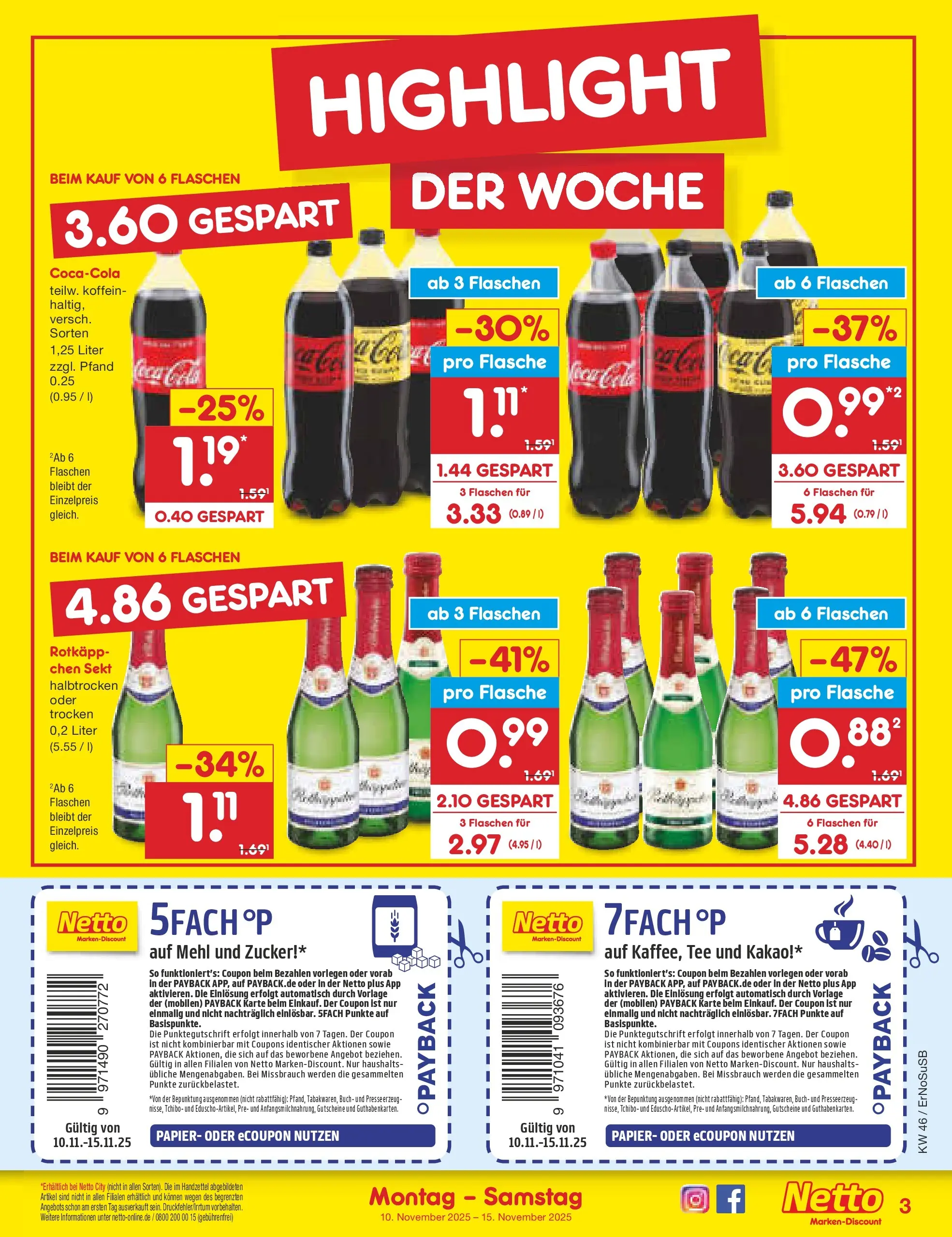Netto Marken-Discount prospekt Erfurt (ab 10.11.2025) » Angebote | Seite: 3 | Produkte: Mehl, Sekt, Zucker, Tee Netto Marken-Discount prospekt Erfurt (ab 10.11.2025) » Angebote | Seite: 3 | Produkte: Mehl, Sekt, Zucker, Tee