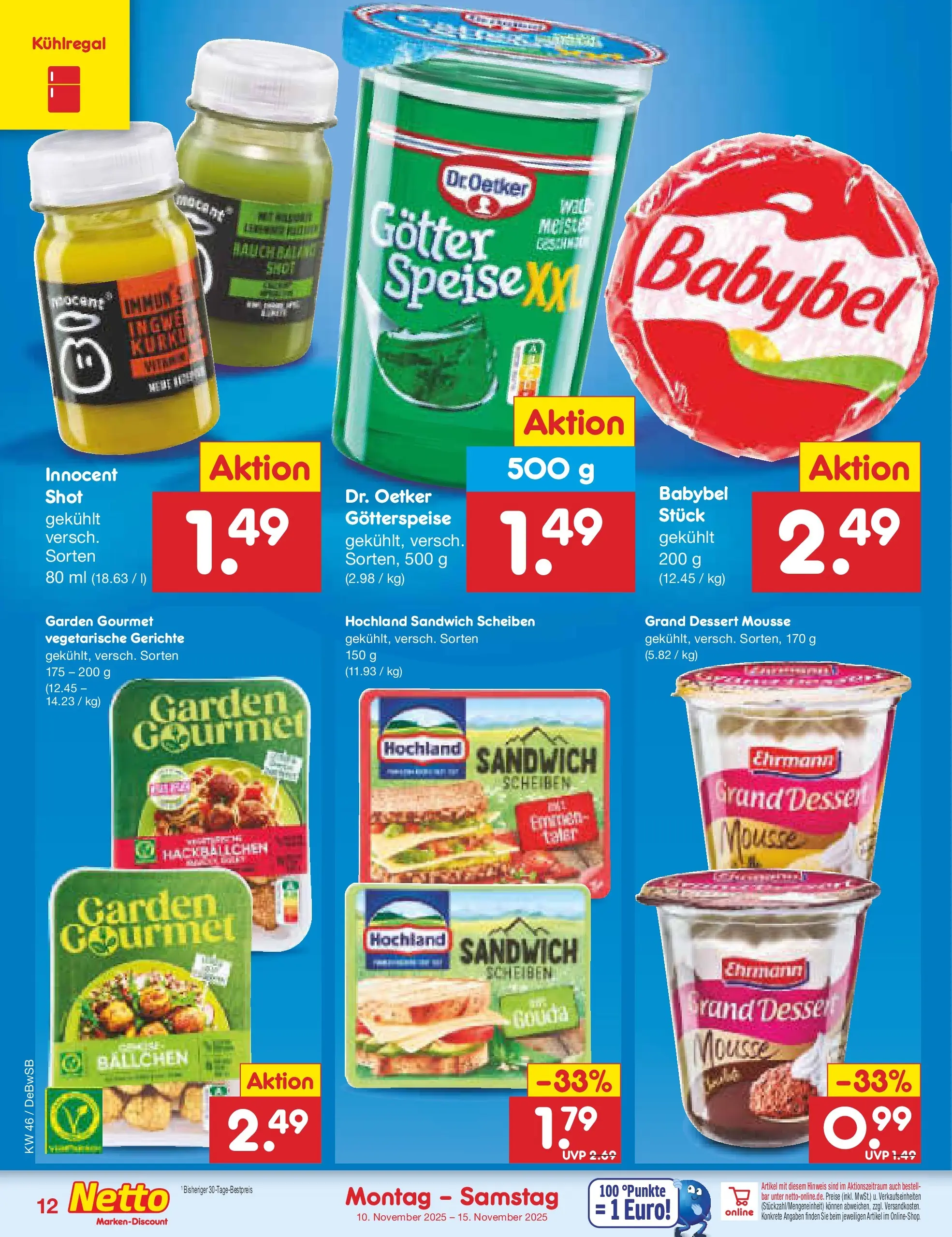 Netto Marken-Discount prospekt Waiblingen-Bittenfeld	 (ab 10.11.2025) » Angebote | Seite: 12 | Produkte: Gouda, Babybel