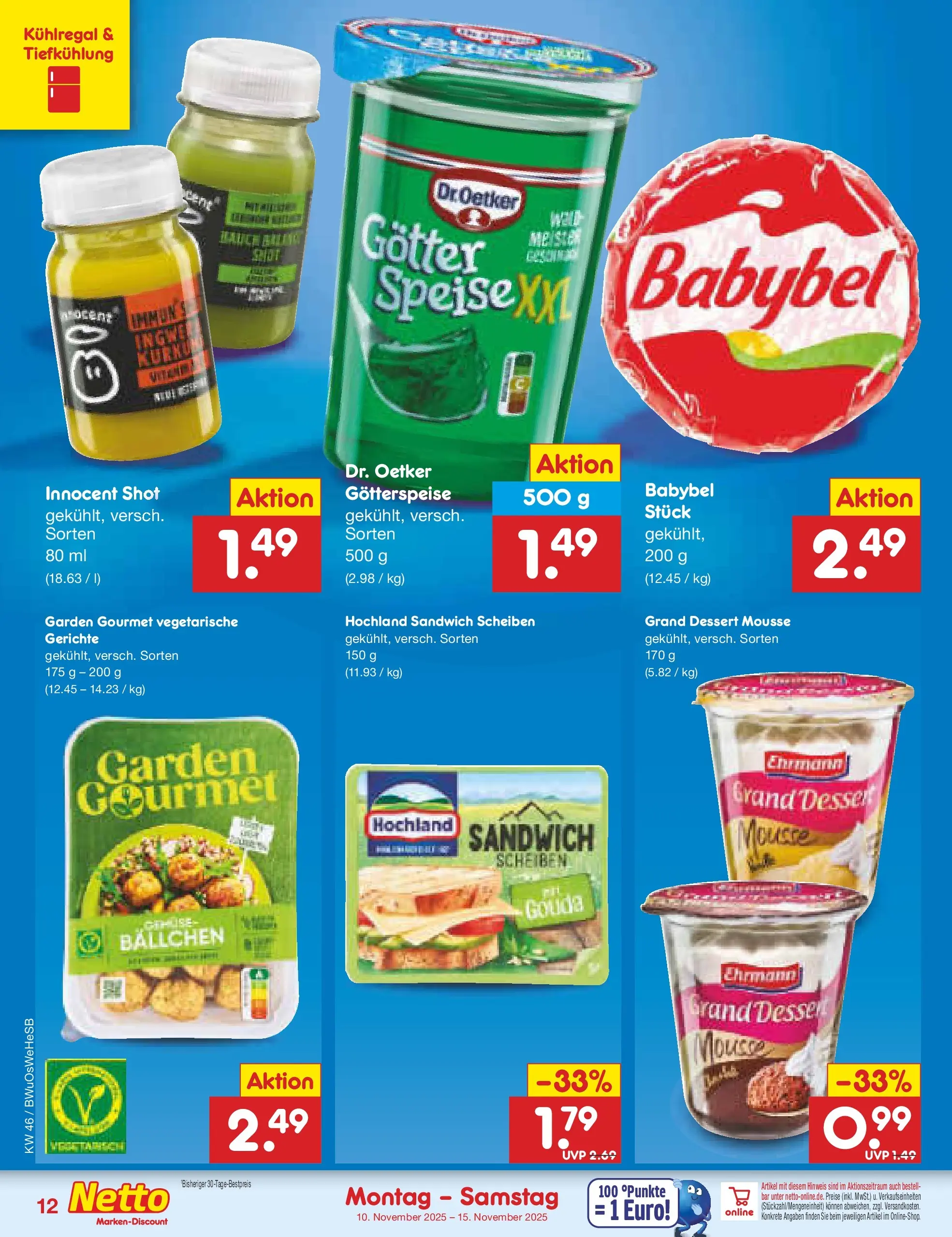 Netto Marken-Discount prospekt Witzenhausen	 (ab 10.11.2025) » Angebote | Seite: 12 | Produkte: Gouda, Babybel