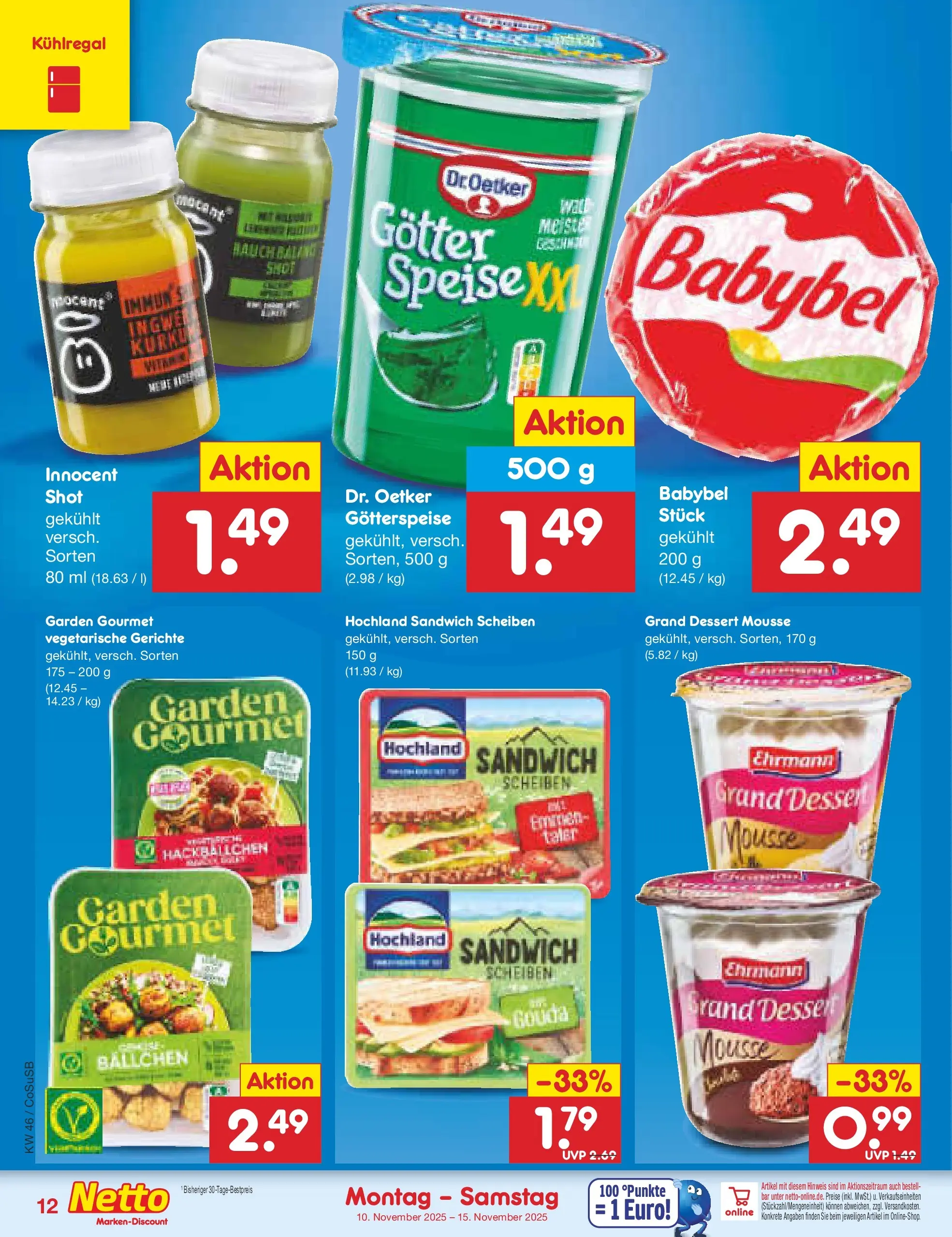 Netto Marken-Discount prospekt Bitterfeld-Wolfen	 (ab 10.11.2025) » Angebote | Seite: 12 | Produkte: Gouda, Babybel