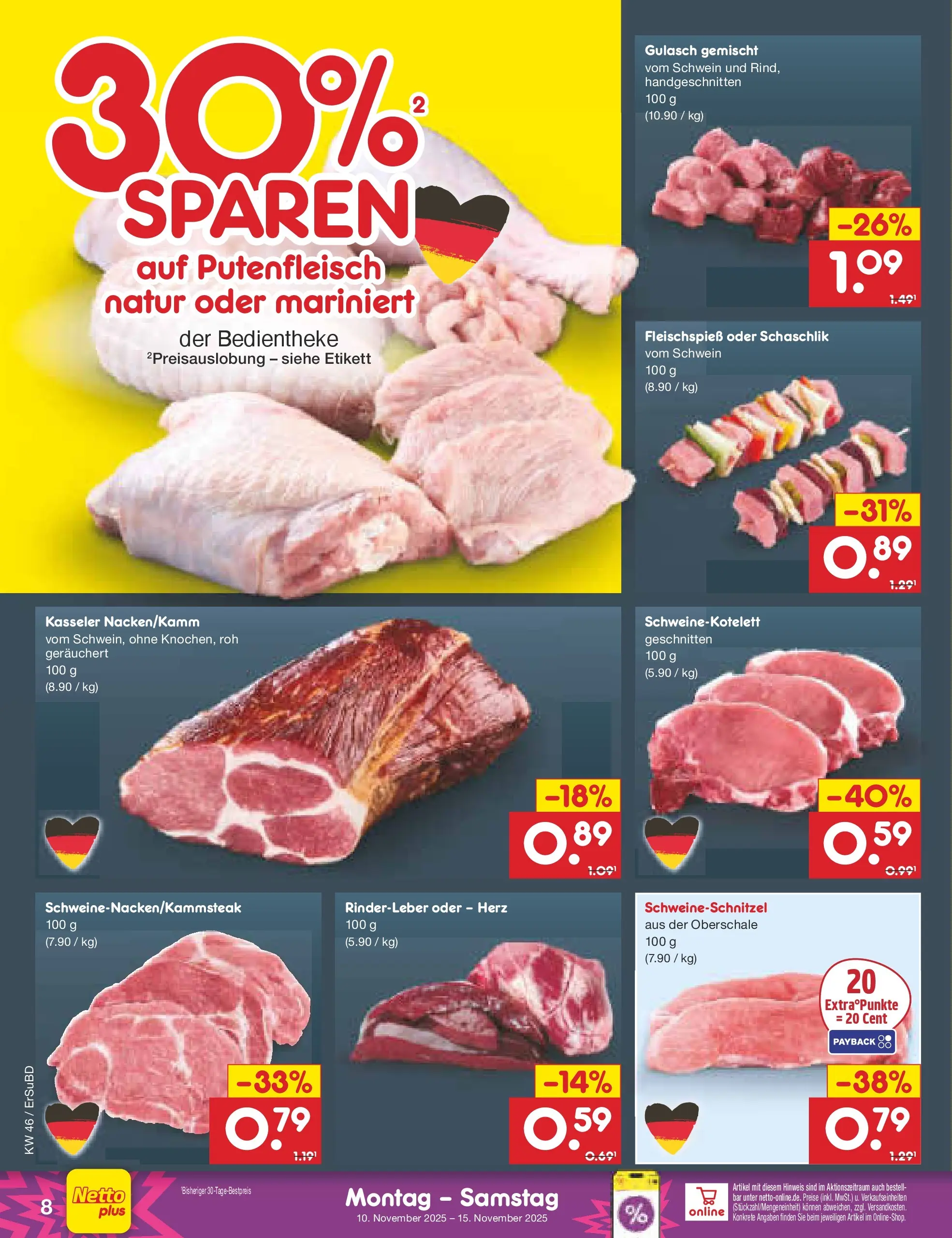 Netto Marken-Discount prospekt Jena-Lobeda	 (ab 10.11.2025) » Angebote | Seite: 8 | Produkte: Gulasch