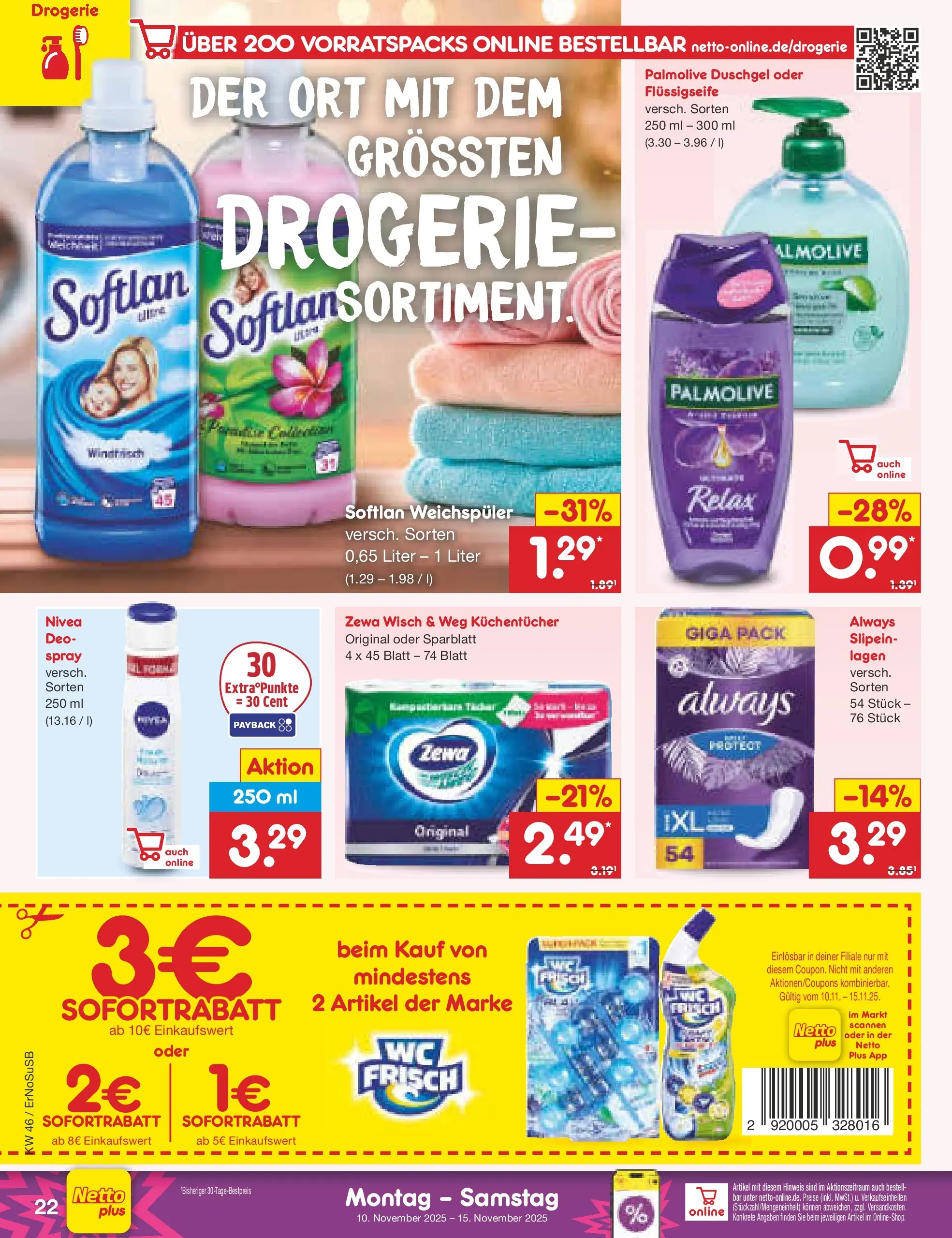 Netto Marken-Discount prospekt Erfurt (ab 10.11.2025) » Angebote | Seite: 24 | Produkte: Zewa, Duschgel, Weichspüler Netto Marken-Discount prospekt Erfurt (ab 10.11.2025) » Angebote | Seite: 24 | Produkte: Zewa, Duschgel, Weichspüler