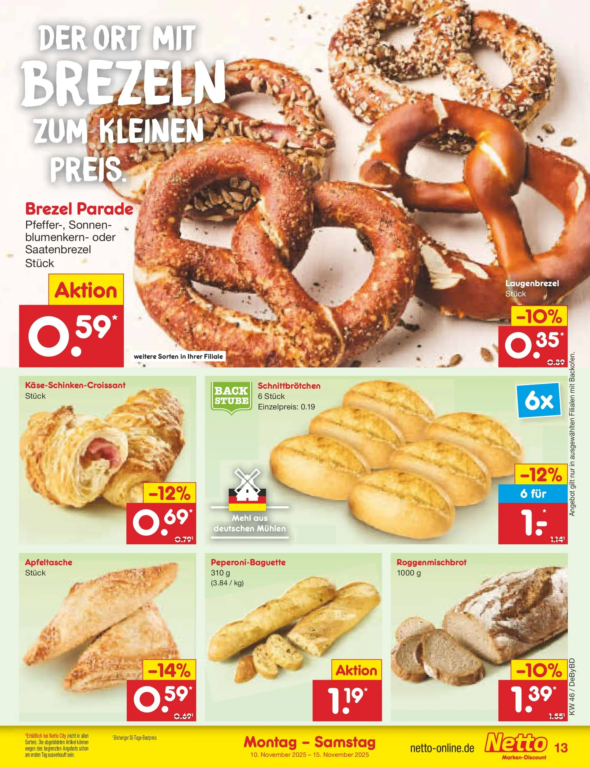 Netto Marken-Discount prospekt Buttenwiesen	 (ab 10.11.2025) » Angebote | Seite: 13 | Produkte: Mehl