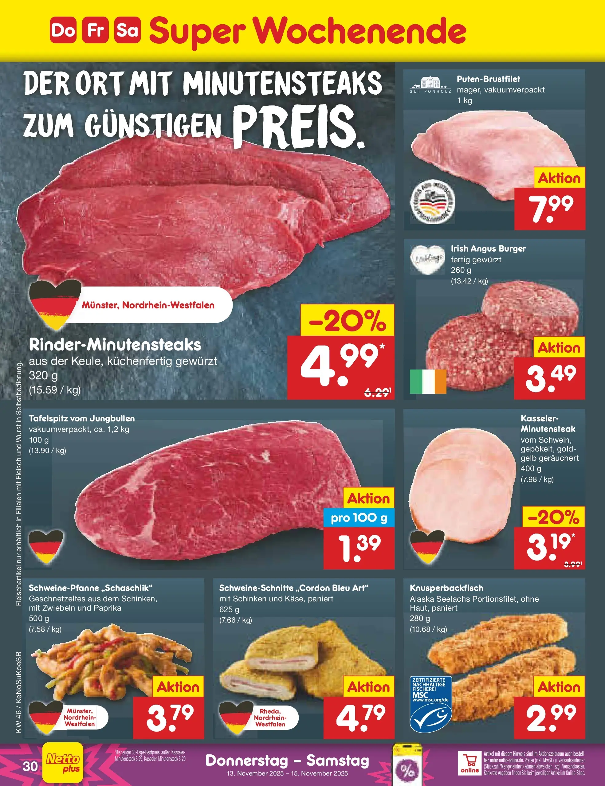 Netto Marken-Discount prospekt Bonn	 (ab 10.11.2025) » Angebote | Seite: 38 | Produkte: Tafelspitz, Zwiebeln, Paprika, Wurst