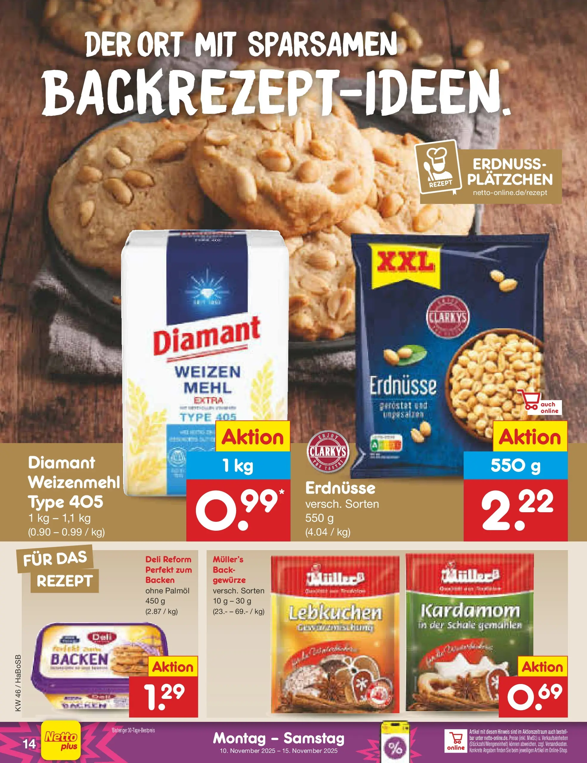 Netto Marken-Discount prospekt Wuppertal	 (ab 10.11.2025) » Angebote | Seite: 14 | Produkte: Mehl, Weizenmehl, Gewürze, Deli reform
