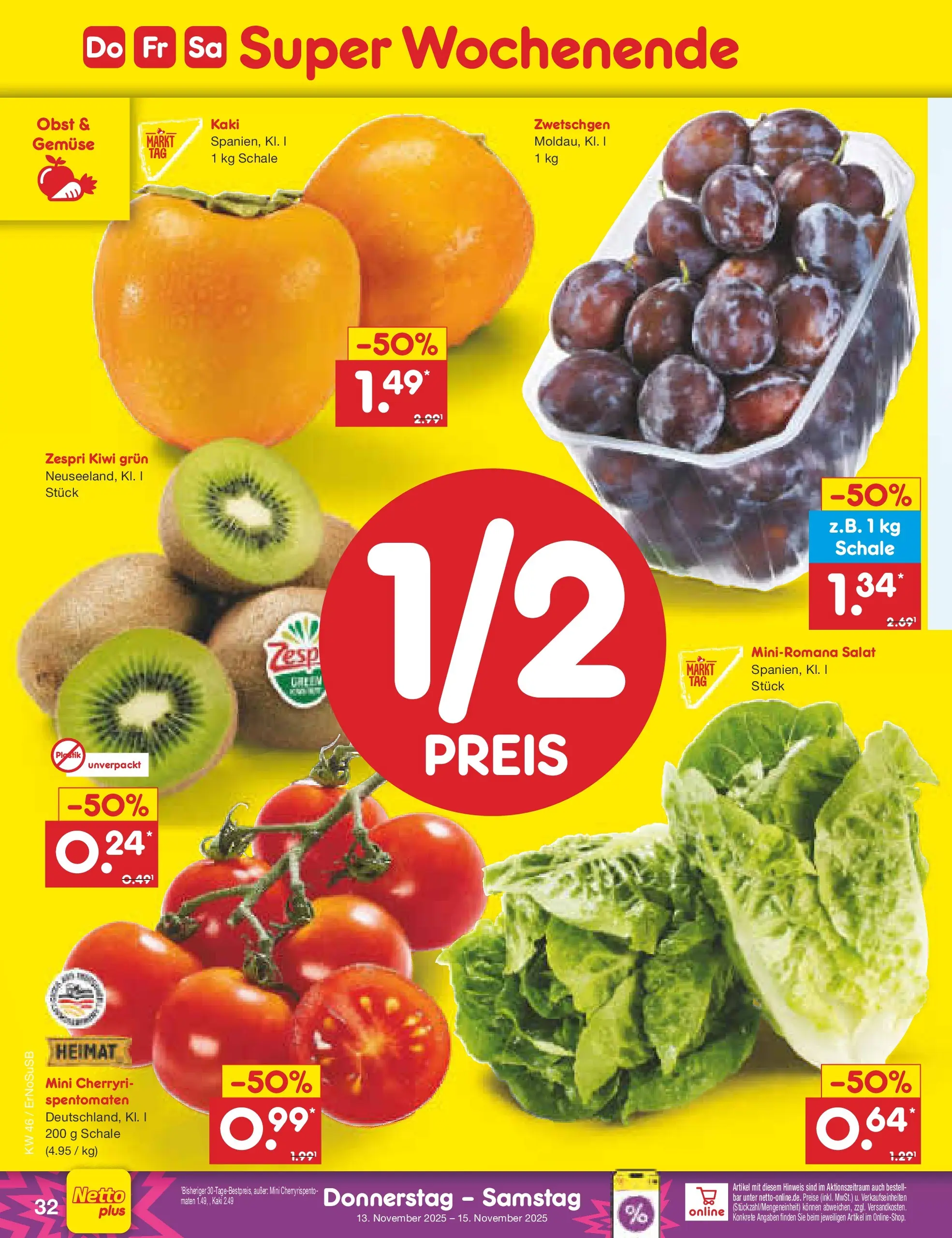 Netto Marken-Discount prospekt Erfurt (ab 10.11.2025) » Angebote | Seite: 40 | Produkte: Obst, Kaki, Kiwi, Salat Netto Marken-Discount prospekt Erfurt (ab 10.11.2025) » Angebote | Seite: 40 | Produkte: Obst, Kaki, Kiwi, Salat