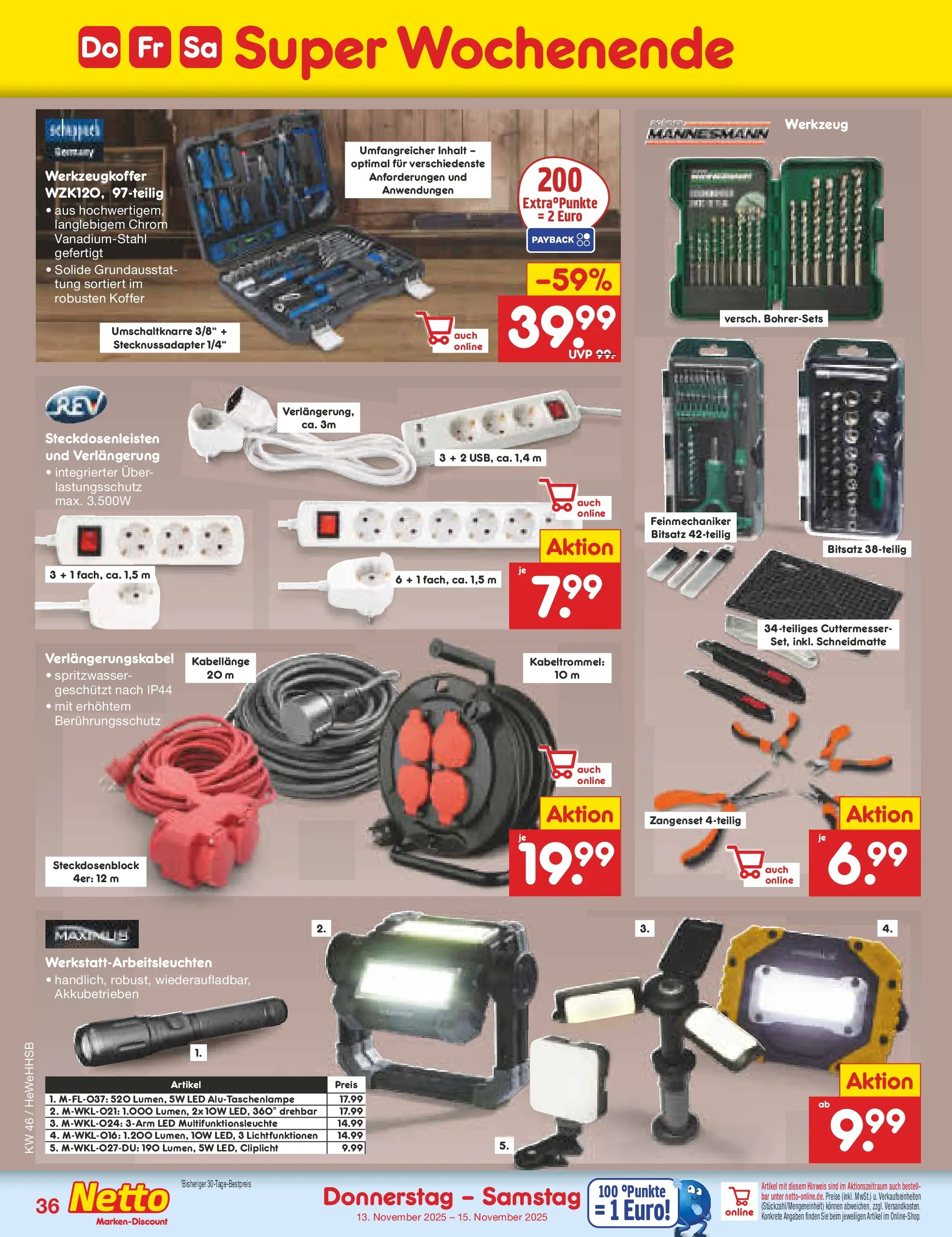 Netto Marken-Discount prospekt Brietlingen	 (ab 10.11.2025) » Angebote | Seite: 44 | Produkte: Koffer