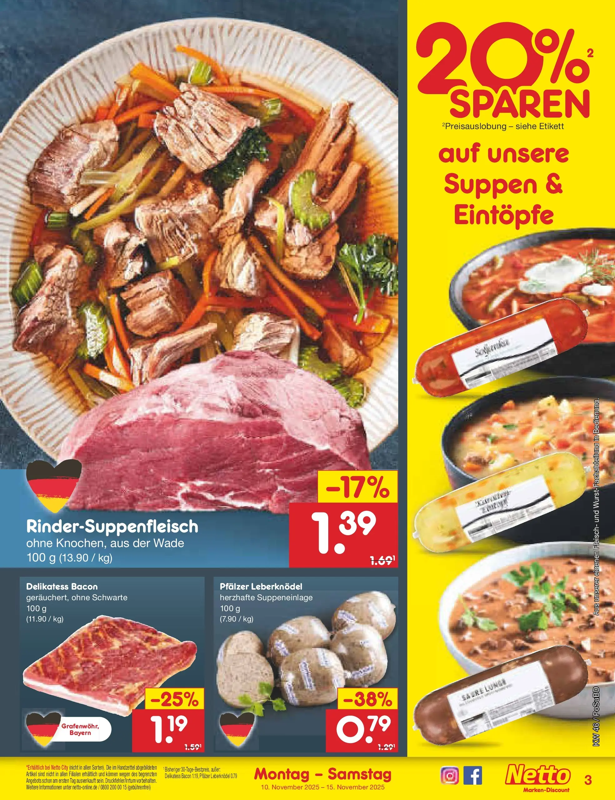 Netto Marken-Discount prospekt Regensburg	 (ab 10.11.2025) » Angebote | Seite: 29 | Produkte: Fleisch
