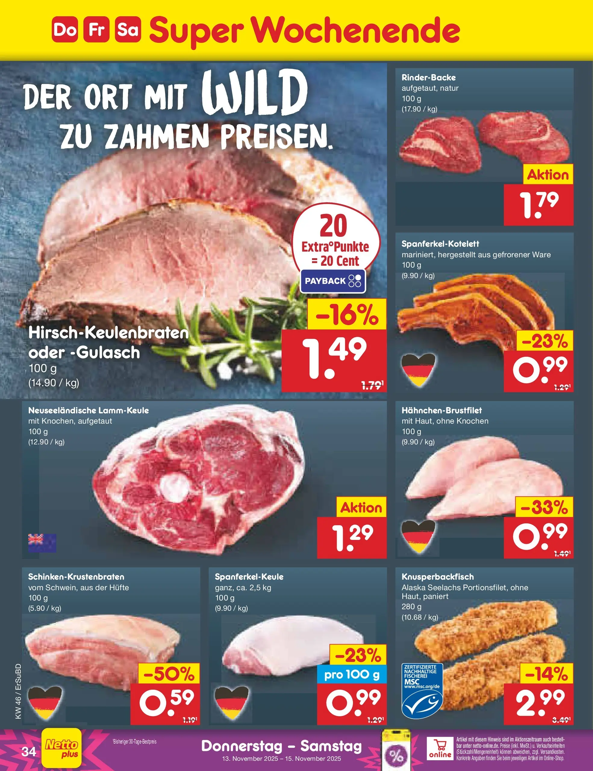 Netto Marken-Discount prospekt Jena-Lobeda	 (ab 10.11.2025) » Angebote | Seite: 42 | Produkte: Lammkeule, Gulasch