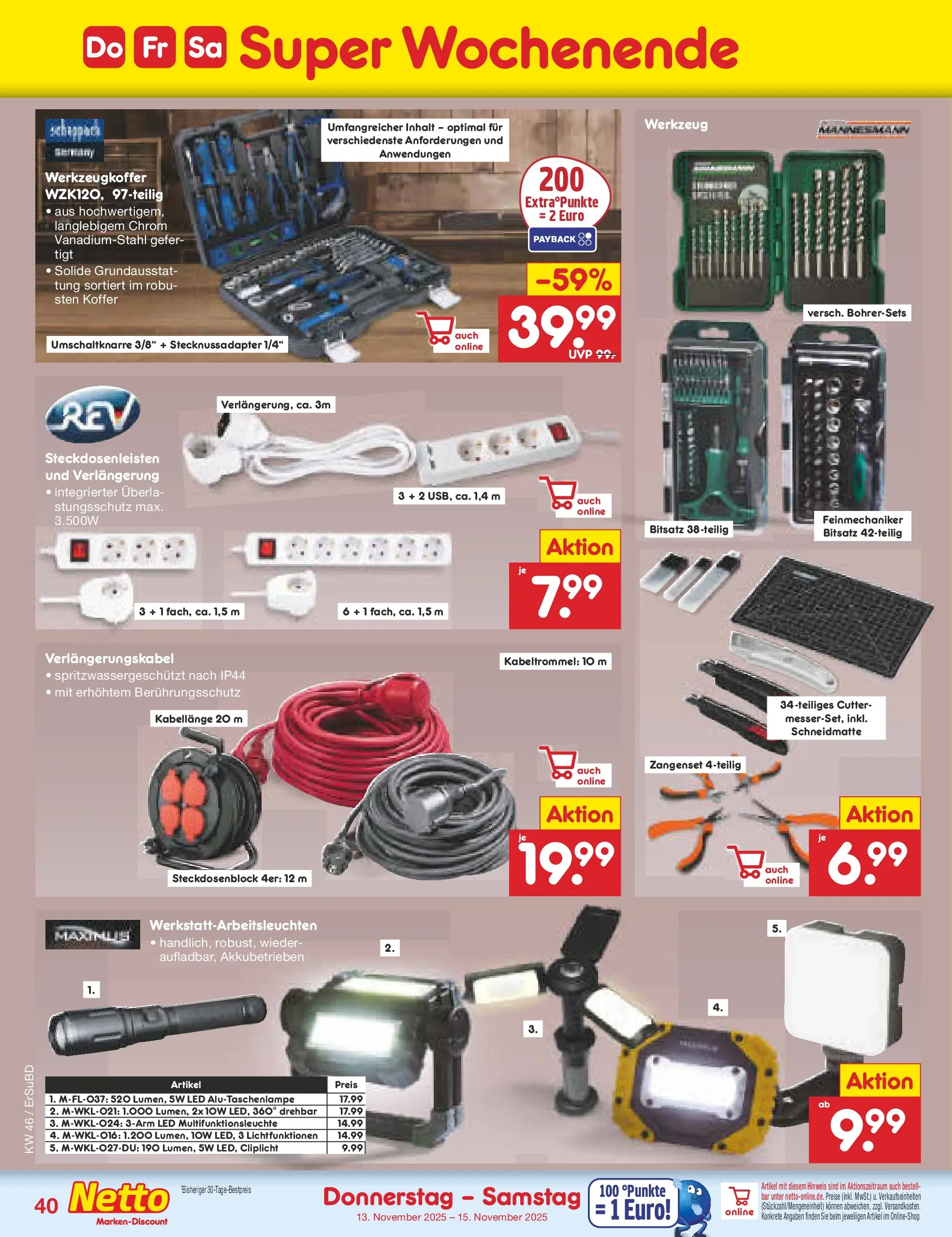 Netto Marken-Discount prospekt Jena-Lobeda	 (ab 10.11.2025) » Angebote | Seite: 48 | Produkte: Cutter, Koffer
