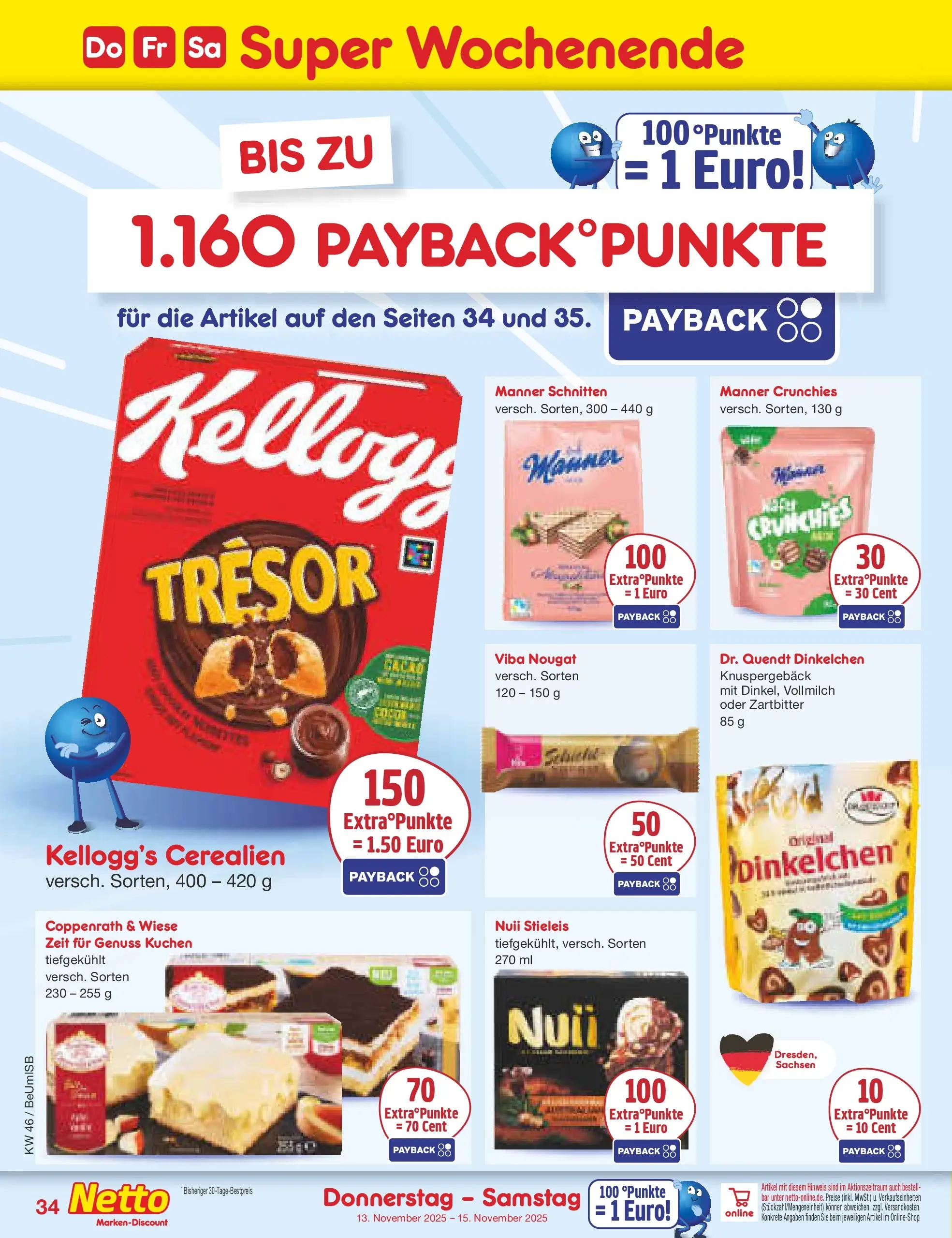 Netto Marken-Discount prospekt Kremmen	 (ab 10.11.2025) » Angebote | Seite: 42 | Produkte: Kellogg's, Kuchen