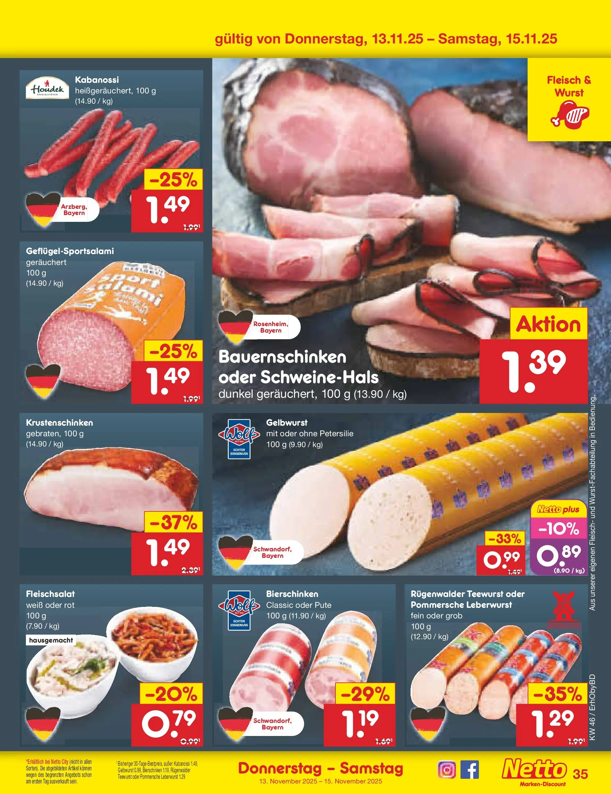 Netto Marken-Discount prospekt Velden (ab 10.11.2025) » Angebote | Seite: 43 | Produkte: Pute, Wurst, Petersilie, Fleisch Netto Marken-Discount prospekt Velden (ab 10.11.2025) » Angebote | Seite: 43 | Produkte: Pute, Wurst, Petersilie, Fleisch