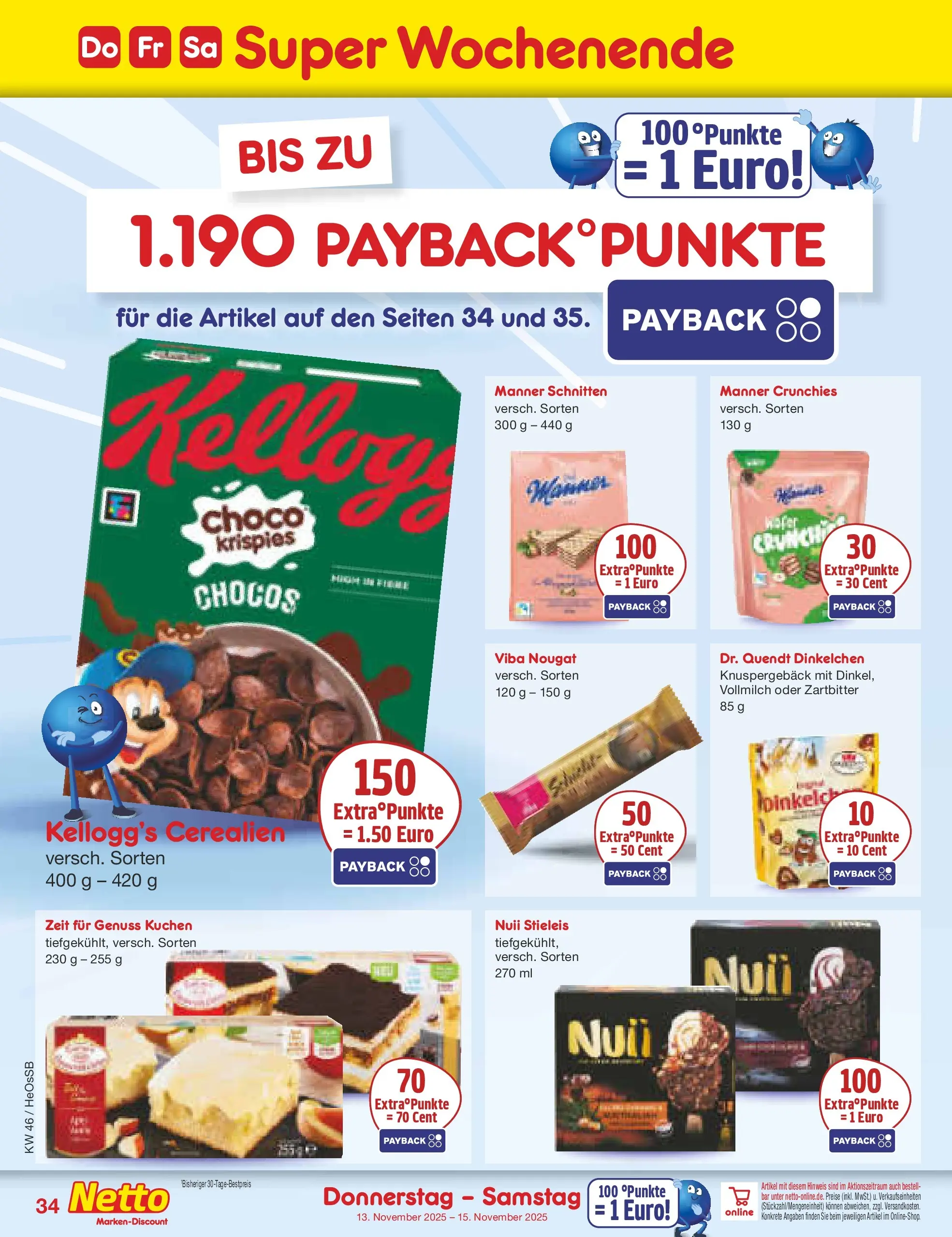 Netto Marken-Discount prospekt Kröpelin	 (ab 10.11.2025) » Angebote | Seite: 42 | Produkte: Kellogg's, Kuchen