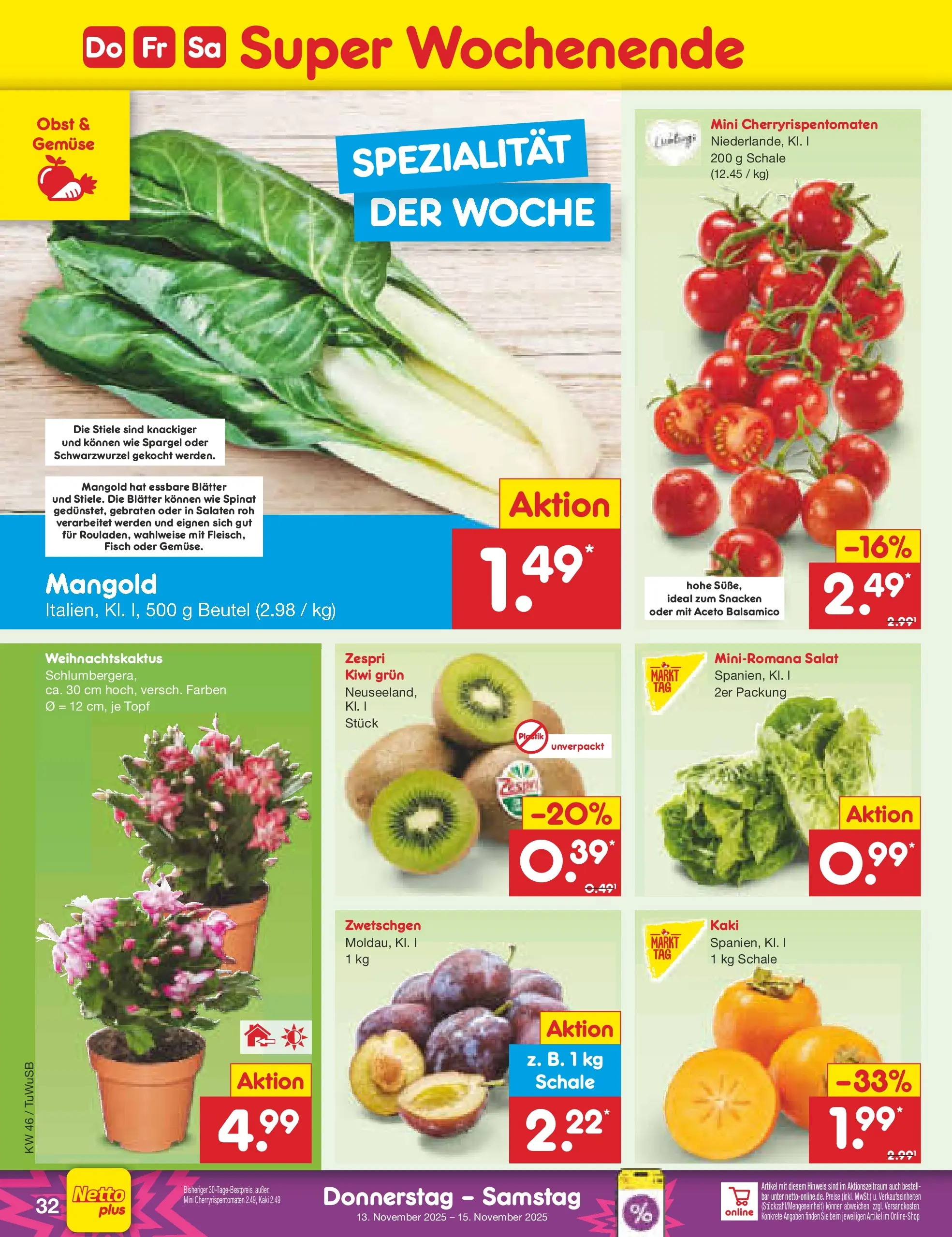 Netto Marken-Discount prospekt Calw-Stammheim	 (ab 10.11.2025) » Angebote | Seite: 40 | Produkte: Balsamico, Gemüse, Kiwi, Salat