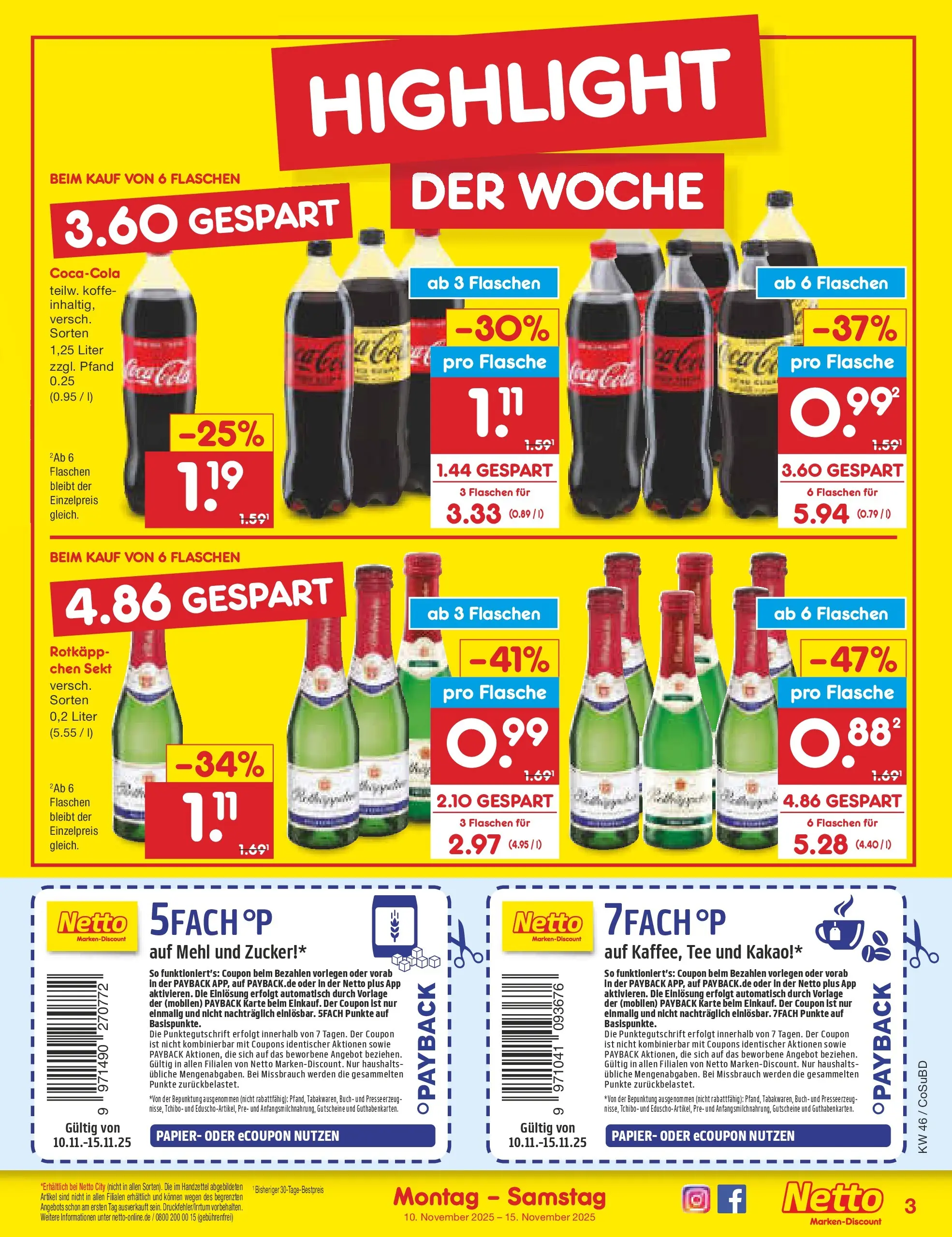Netto Marken-Discount prospekt Delitzsch (ab 10.11.2025) » Angebote | Seite: 3 | Produkte: Mehl, Sekt, Zucker, Tee Netto Marken-Discount prospekt Delitzsch (ab 10.11.2025) » Angebote | Seite: 3 | Produkte: Mehl, Sekt, Zucker, Tee