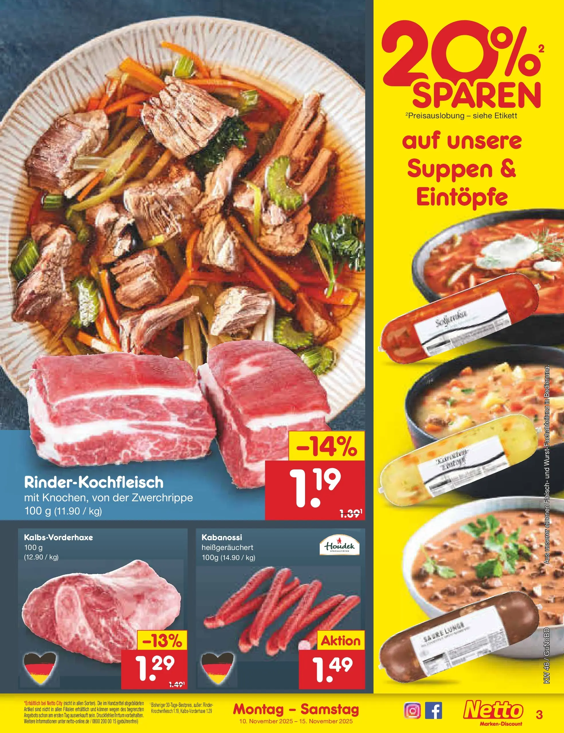 Netto Marken-Discount prospekt Augustusburg	 (ab 10.11.2025) » Angebote | Seite: 29 | Produkte: Fleisch