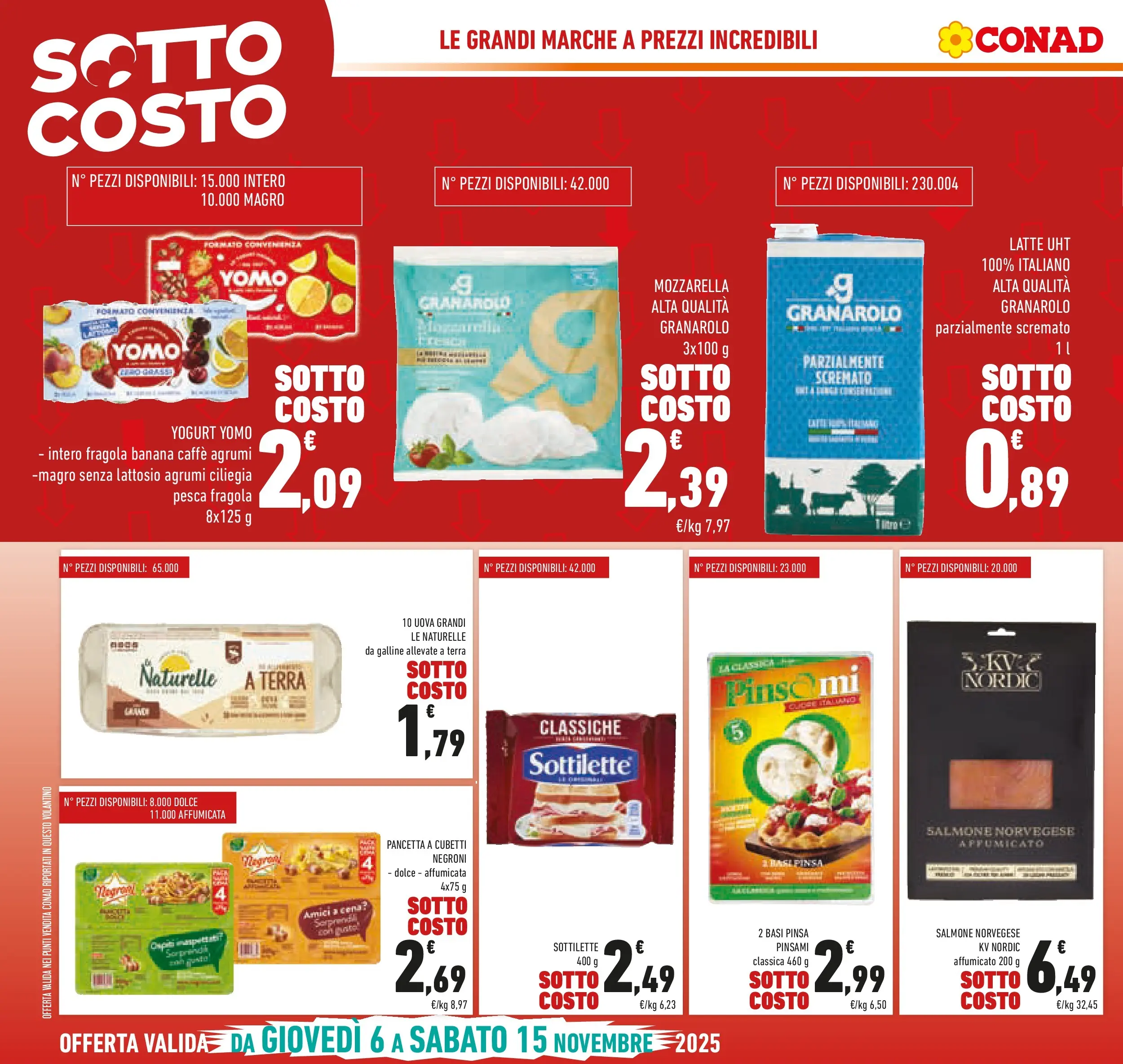 Volantino Conad dal 05/11/2025 > Anteprima | Pagina: 4 | Prodotti: Pancetta, Latte, Agrumi, Terra