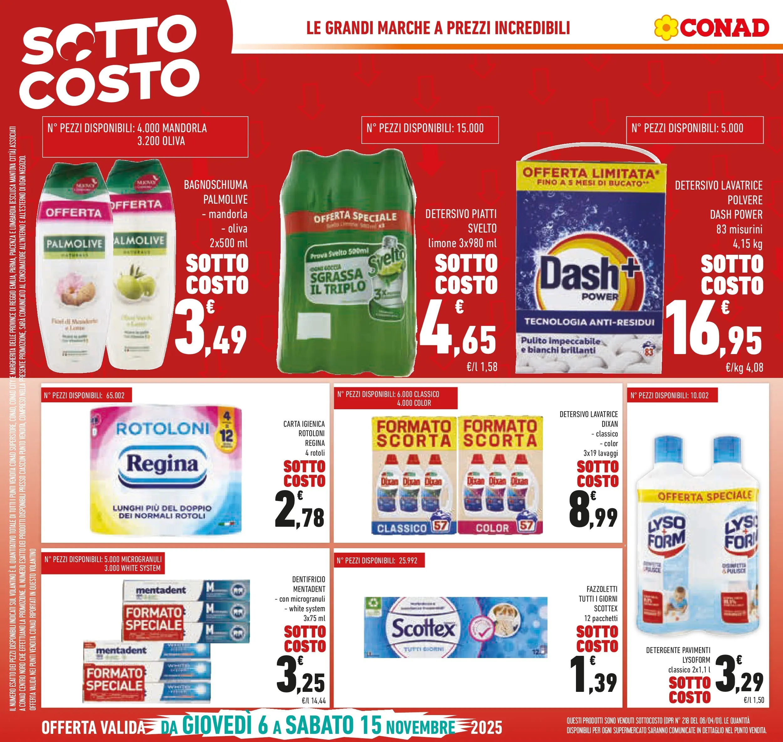 Volantino Conad dal 05/11/2025 > Anteprima | Pagina: 8 | Prodotti: Carta igienica, Detergente, Fazzoletti, Limone