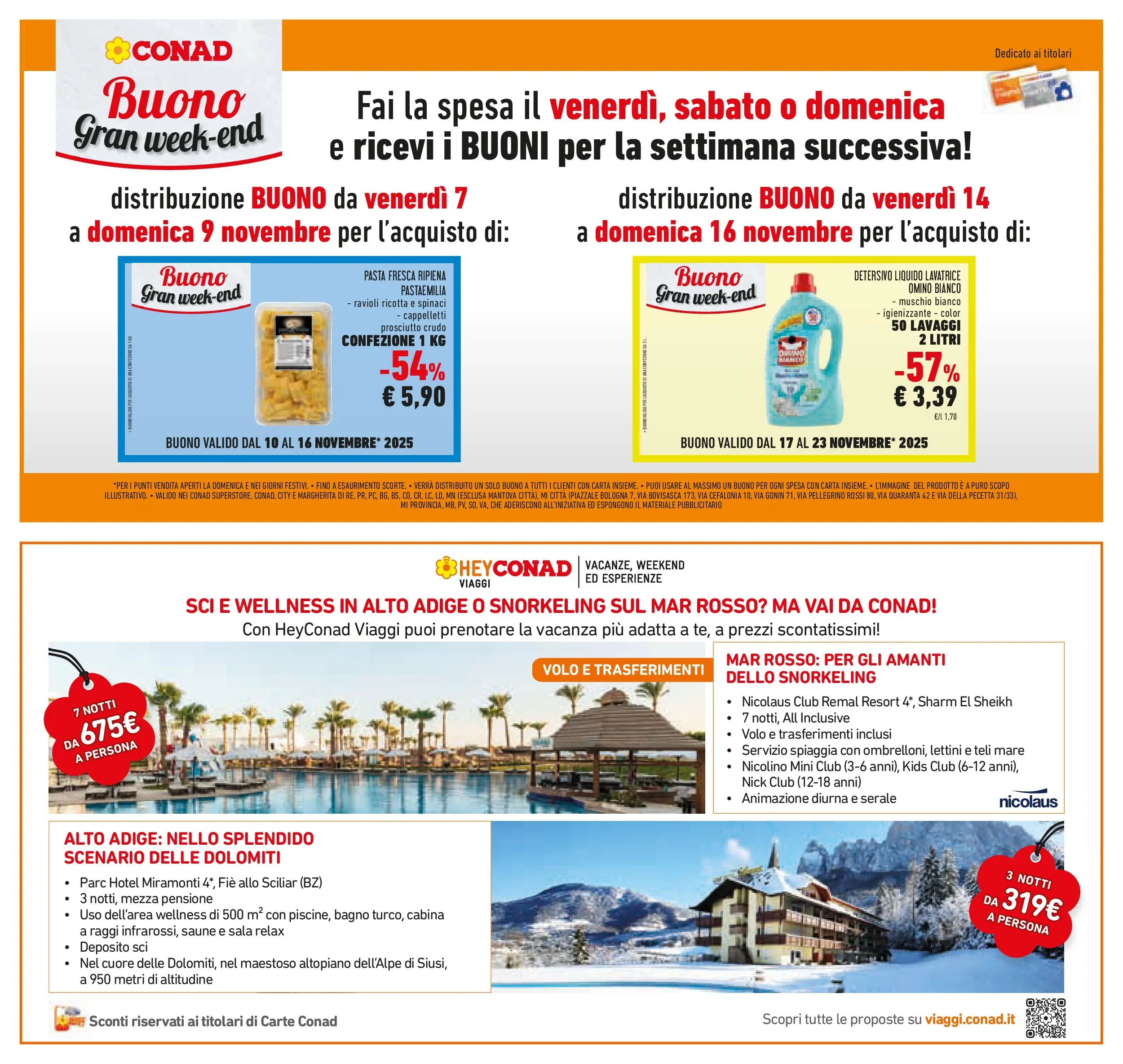 Volantino Conad dal 05/11/2025 > Anteprima | Pagina: 9 | Prodotti: Prosciutto Crudo, Lavatrice, Ravioli, Bagno