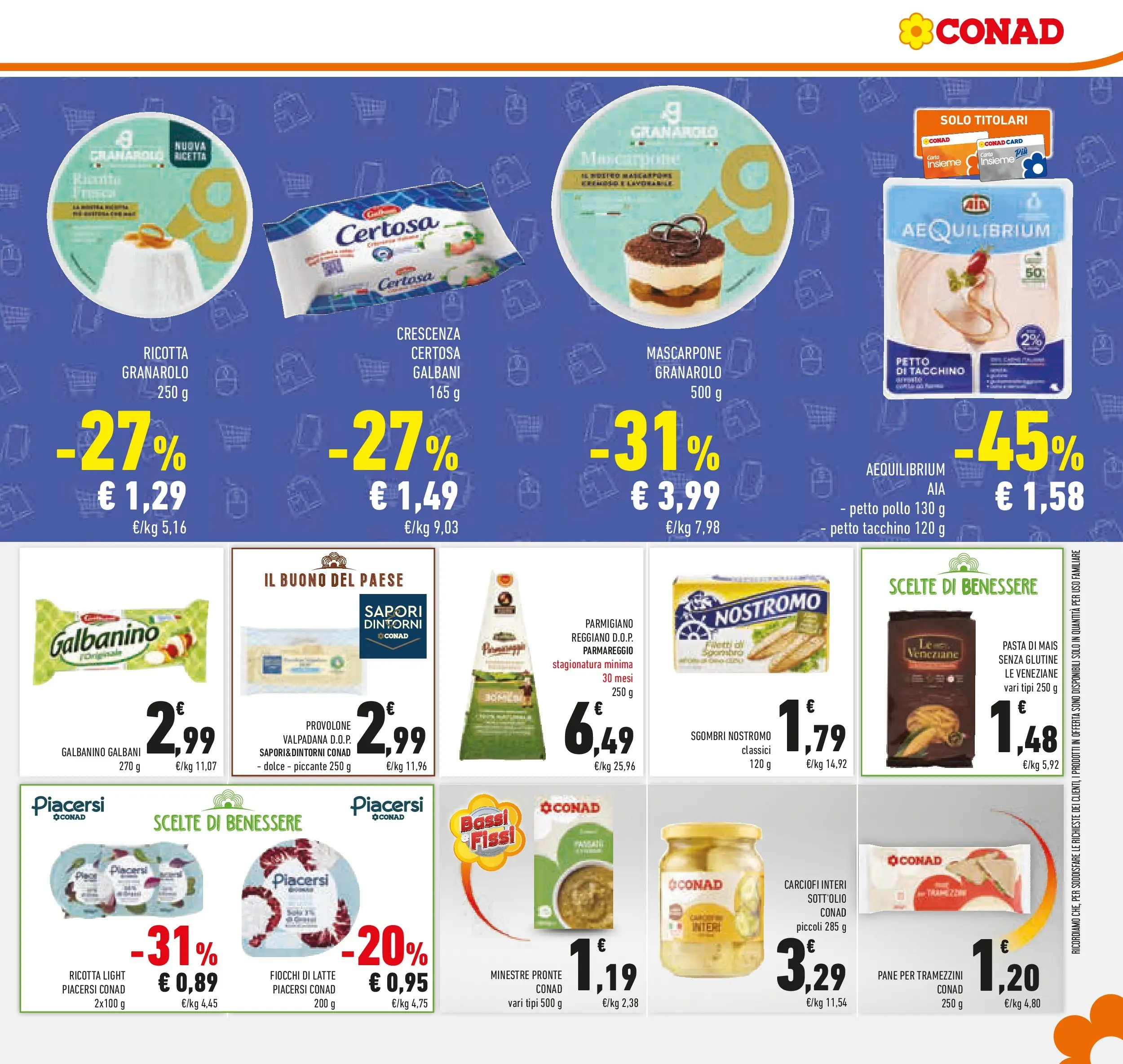 Volantino Conad dal 05/11/2025 > Anteprima | Pagina: 17 | Prodotti: Fiocchi di latte, Carciofi, Mais, Mascarpone