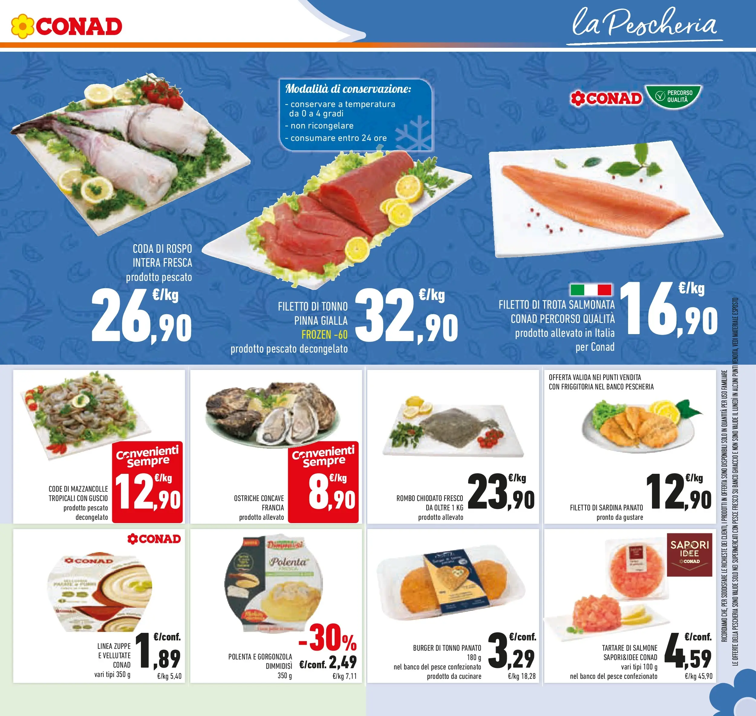 Volantino Conad dal 05/11/2025 > Anteprima | Pagina: 27 | Prodotti: Salmone, Pesce, Tonno, Gorgonzola