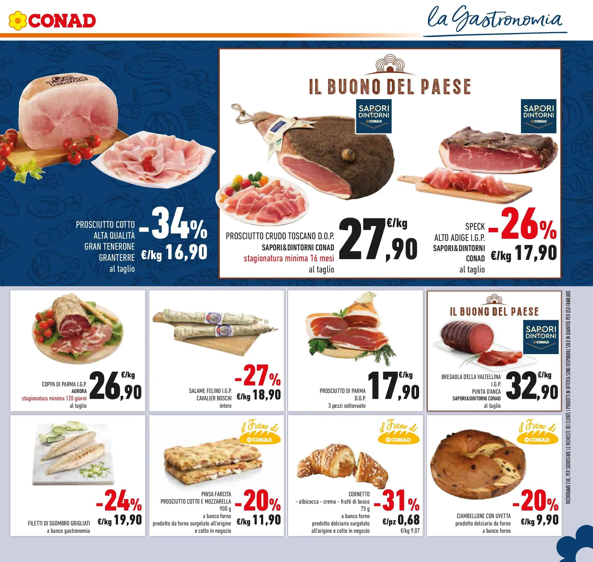 Volantino Conad dal 05/11/2025 > Anteprima | Pagina: 29 | Prodotti: Prosciutto di Parma, Crema, Salame, Sgombro