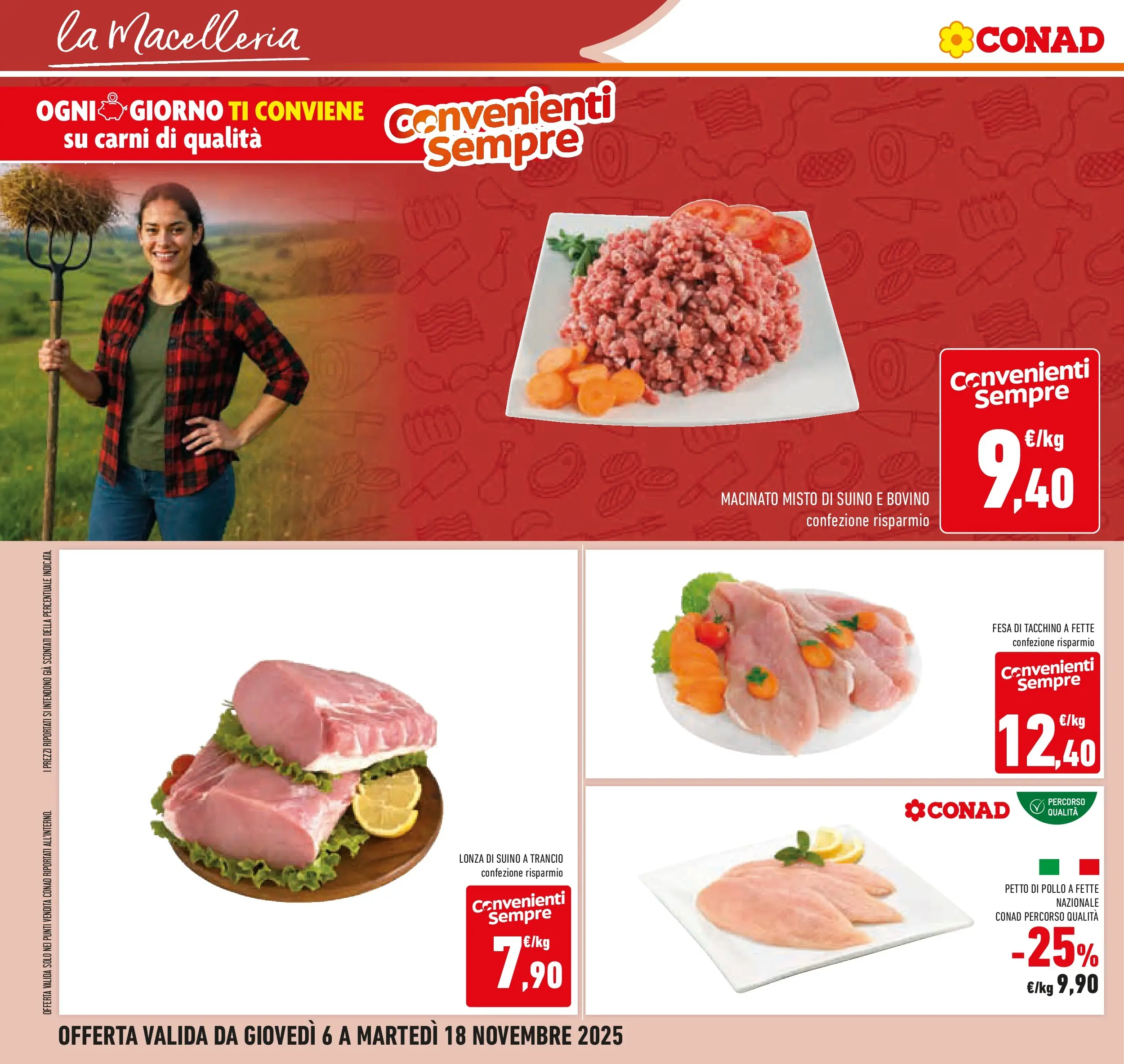 Volantino Conad dal 06/11/2025 > Anteprima | Pagina: 14 | Prodotti: Bovino, Petto di Pollo, Pollo, Macinato