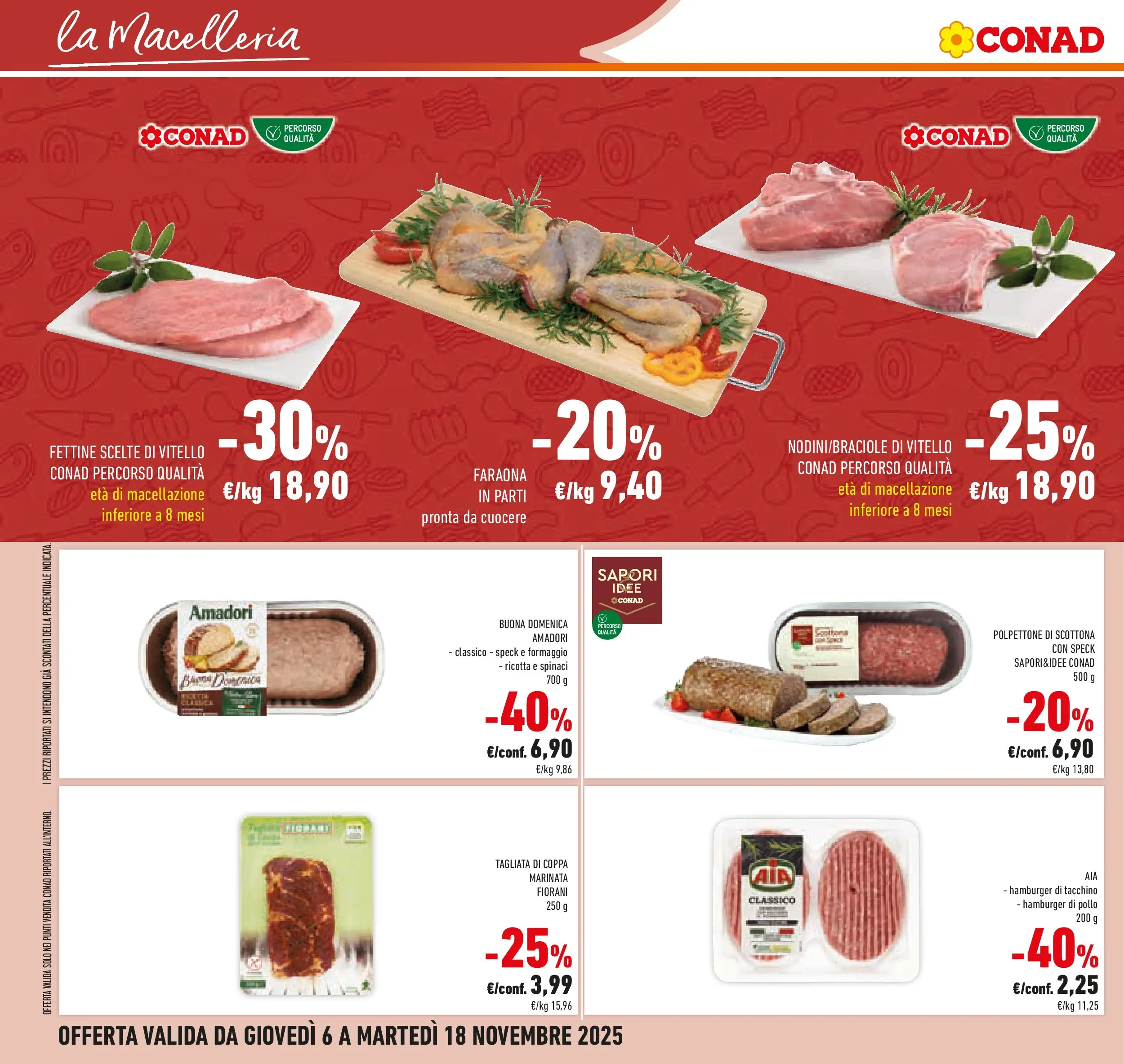 Volantino Conad dal 06/11/2025 > Anteprima | Pagina: 16 | Prodotti: Pollo, Formaggio, Vitello, Hamburger