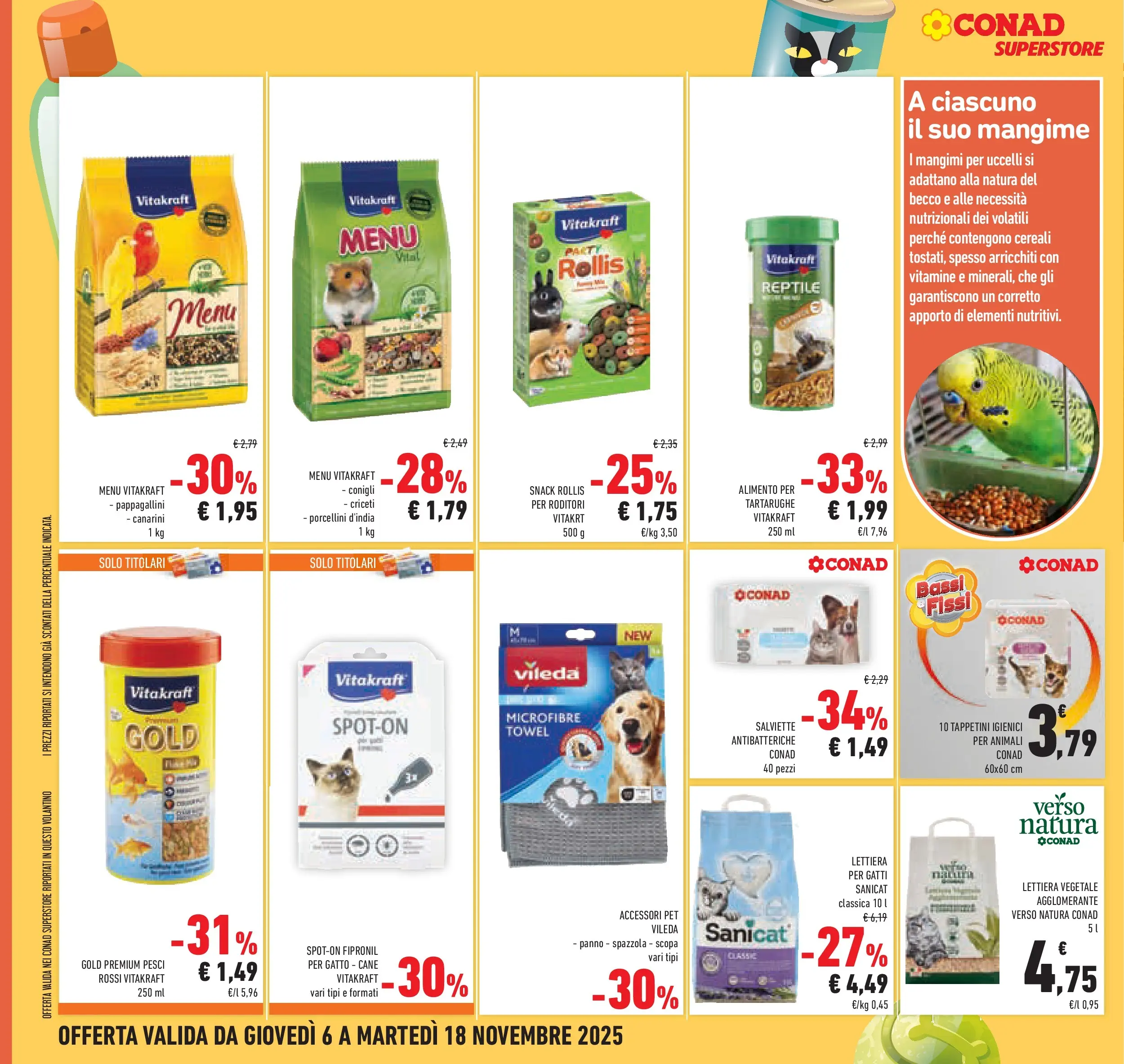 Volantino Conad dal 05/11/2025 > Anteprima | Pagina: 18 | Prodotti: Spazzola, Lettiera per gatti, Cereali, Scopa