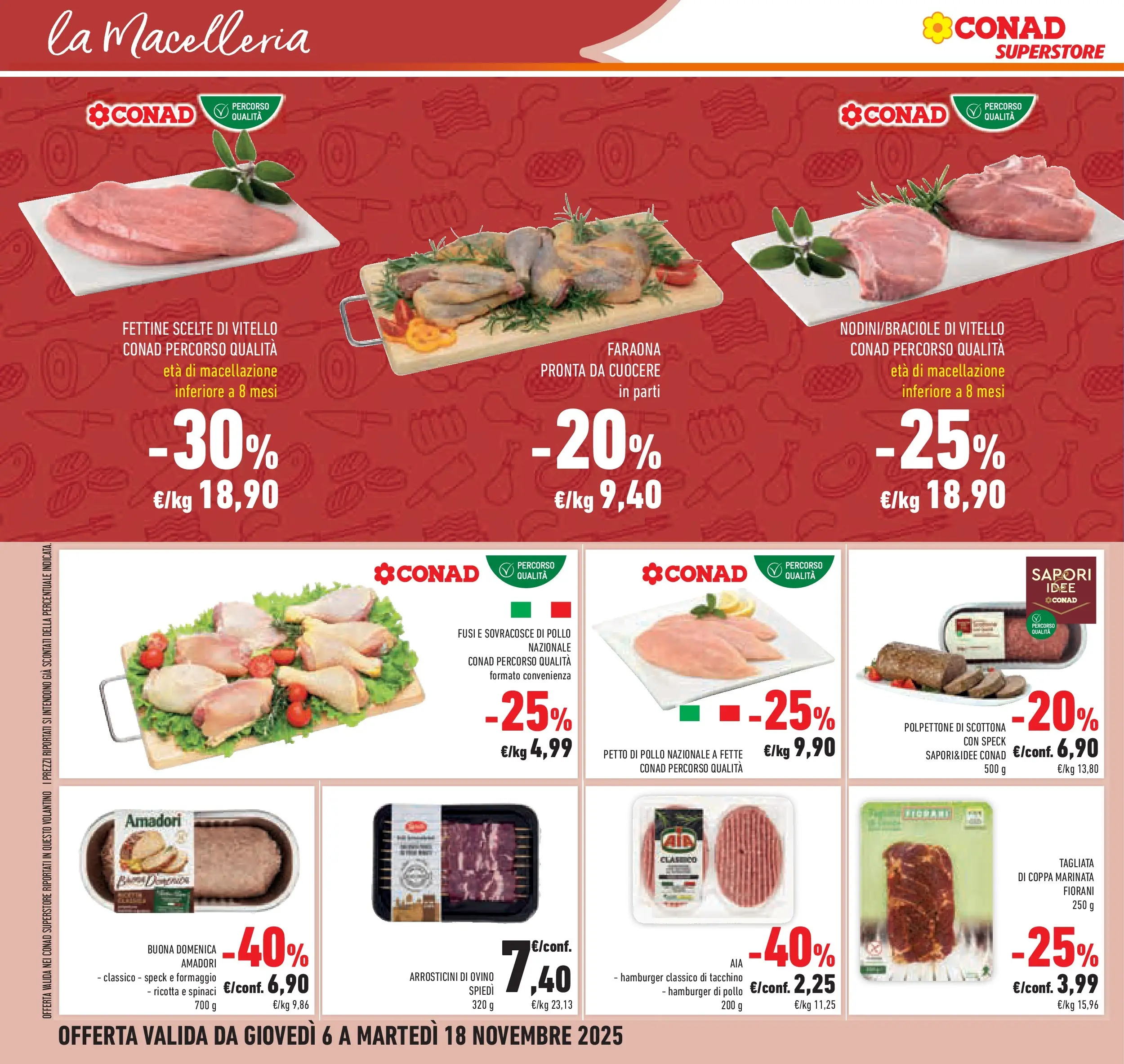 Volantino Conad dal 05/11/2025 > Anteprima | Pagina: 34 | Prodotti: Speck, Ricotta, Hamburger, Ovino