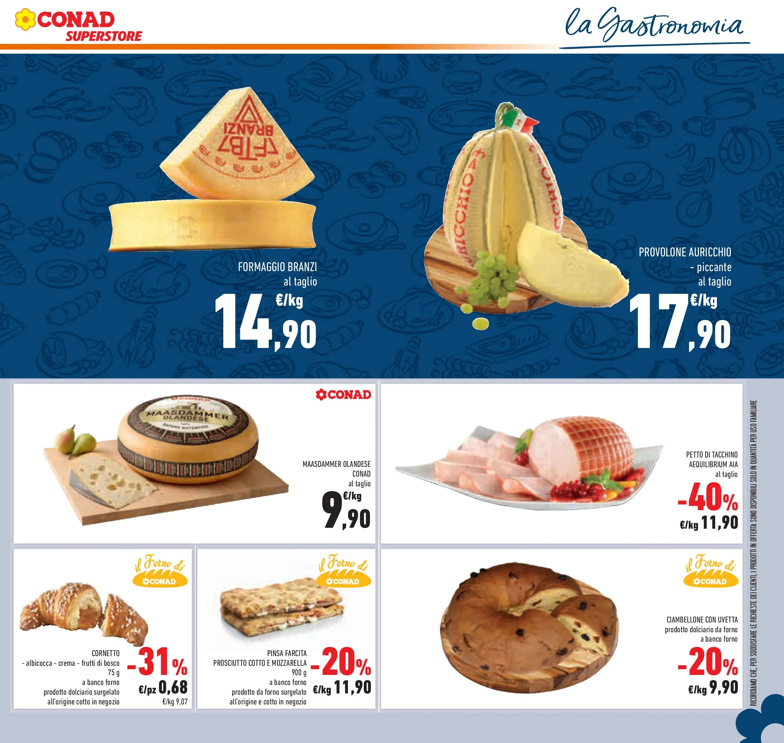 Volantino Conad dal 06/11/2025 > Anteprima | Pagina: 21 | Prodotti: Crema, Prosciutto Cotto, Cornetto, Tacchino