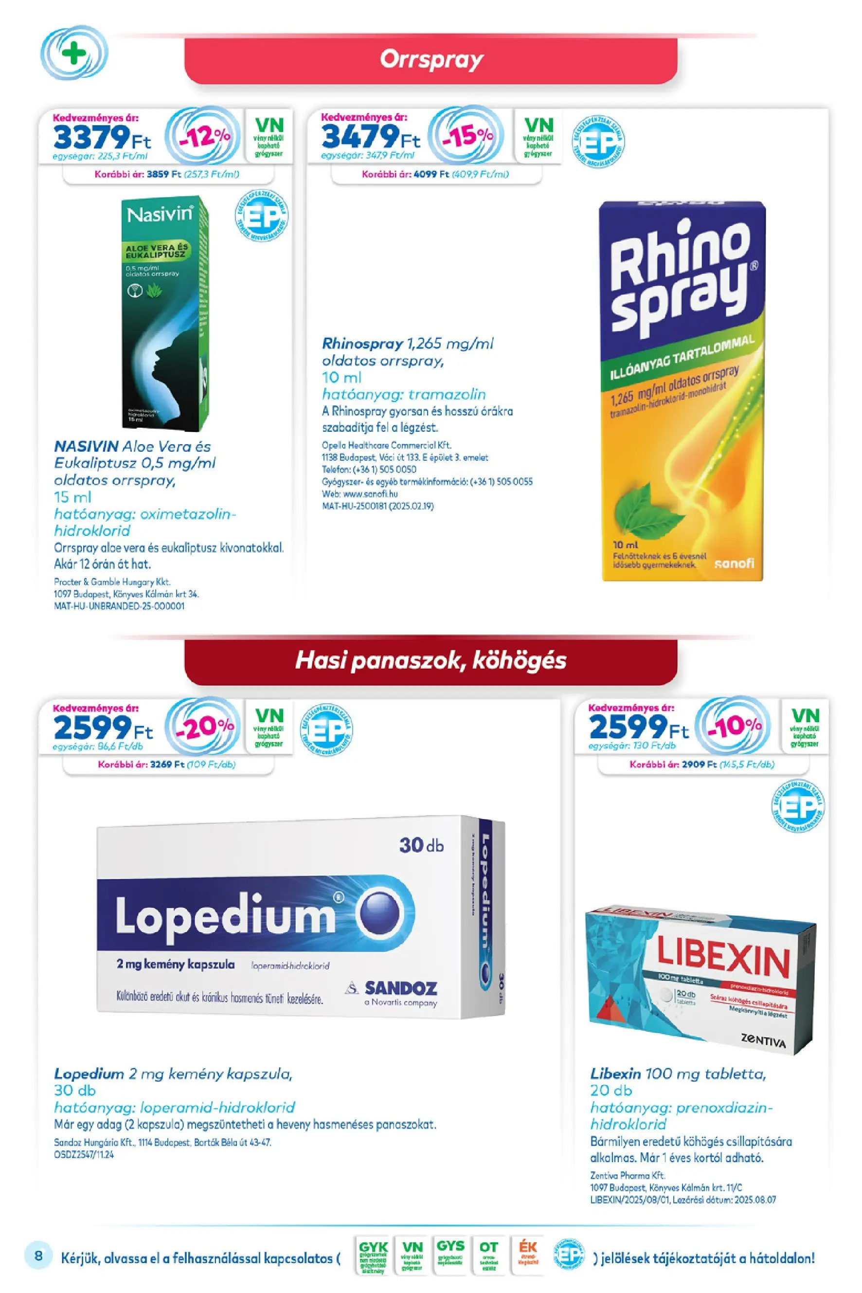 Ajánlatok - Gyöngy Patikak újság érvényessége 30.11.2025-ig - 2025.11.11. -tól/töl > akció, lapozható szórólap 🛍️ | Oldal: 8 | Termékek: Aloe vera
