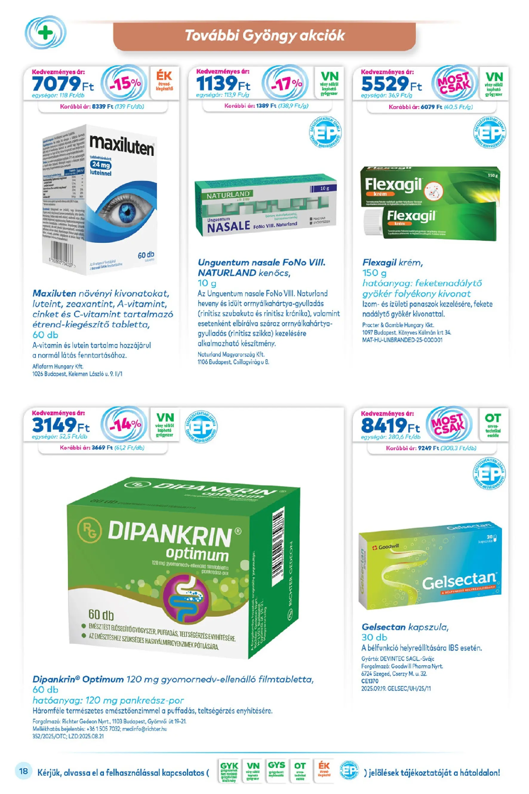 Ajánlatok - Gyöngy Patikak újság érvényessége 30.11.2025-ig - 2025.11.11. -tól/töl > akció, lapozható szórólap 🛍️ | Oldal: 18