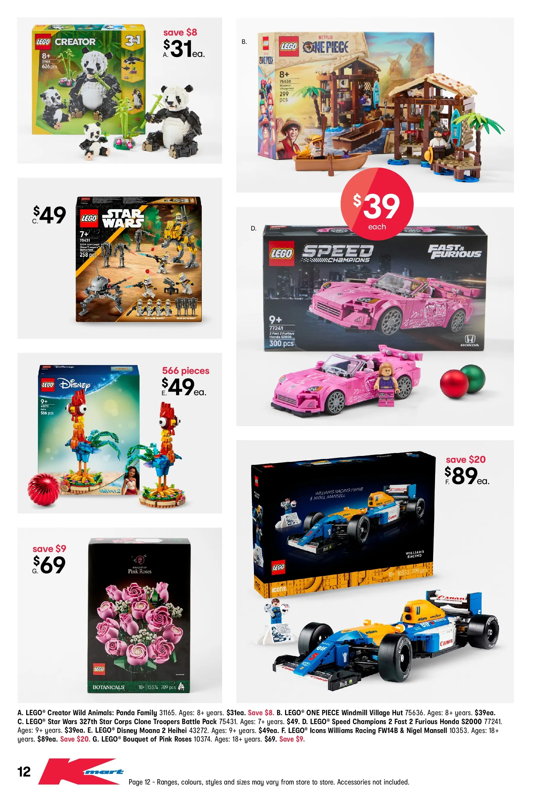 ﻿﻿Kmart catalogue valid from 05/11/2025 > Online Australia | Page: 12 | Products: One piece, Accessories