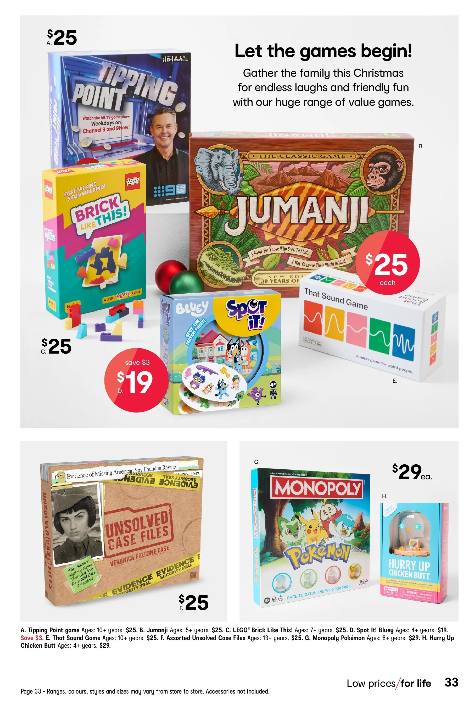﻿﻿Kmart catalogue valid from 05/11/2025 > Online Australia | Page: 33 | Products: Chicken, Accessories, Game, Case