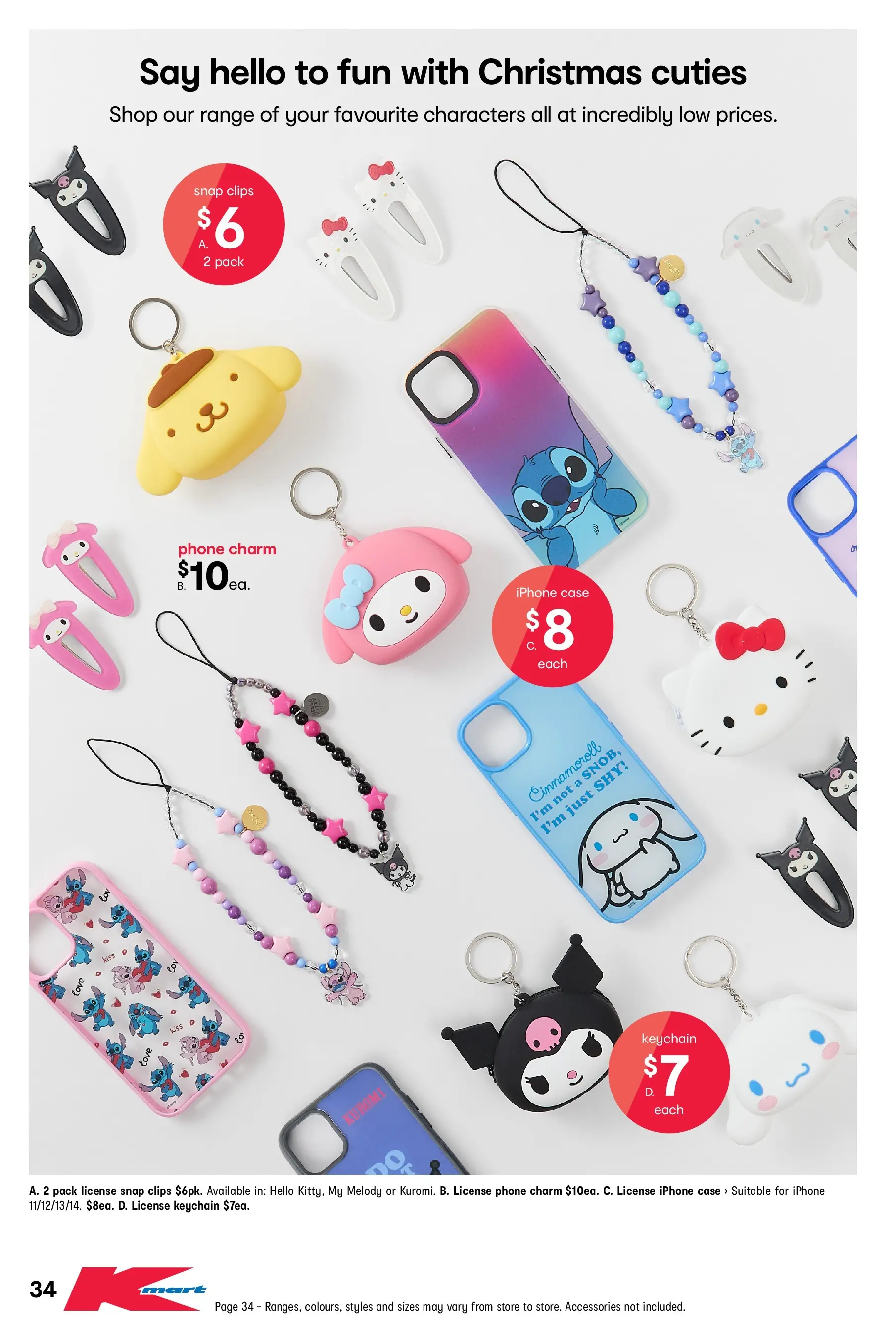 ﻿﻿Kmart catalogue valid from 05/11/2025 > Online Australia | Page: 34 | Products: Phone, Iphone, Case, Clips