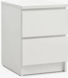 JYSK Нощно шкафче LIMFJORDEN 2 чекмедж. бяло