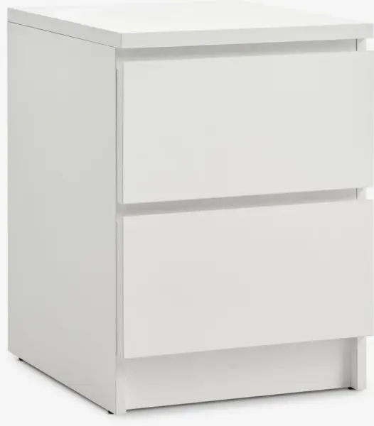 JYSK Нощно шкафче LIMFJORDEN 2 чекмедж. бяло
