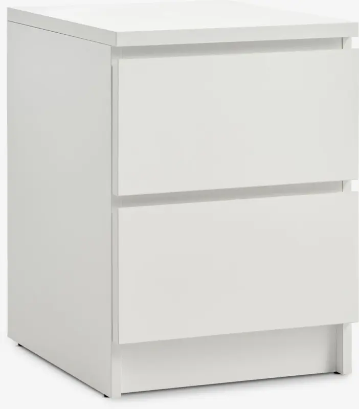 JYSK Нощно шкафче LIMFJORDEN 2 чекмедж. бяло