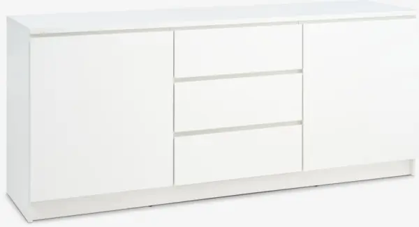 JYSK Бюфет LIMFJORDEN с 2 врати 3 чекмеджета бял