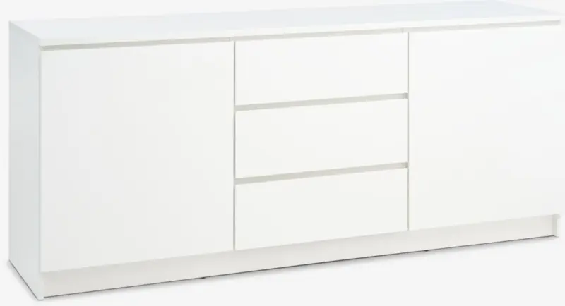 JYSK Бюфет LIMFJORDEN с 2 врати 3 чекмеджета бял