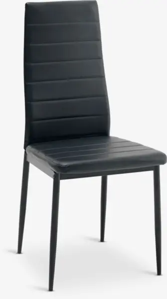 JYSK Кухненски стол TOREBY изкуствена черна кожа/черно