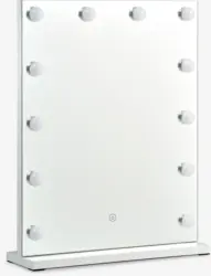 JYSK Огледало със светлини ENGLERUP с 12 лампи бяло