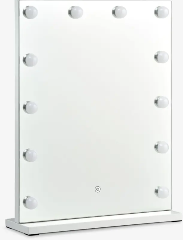 JYSK Огледало със светлини ENGLERUP с 12 лампи бяло